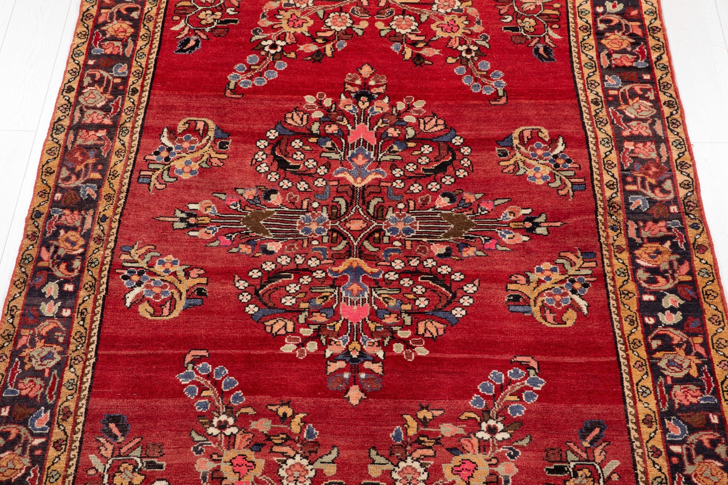 Hand-Knotted Vintage Wool Area Rug – 9' 10" x 5' 2" (300 x 157 cm) - Yasi & Fara
