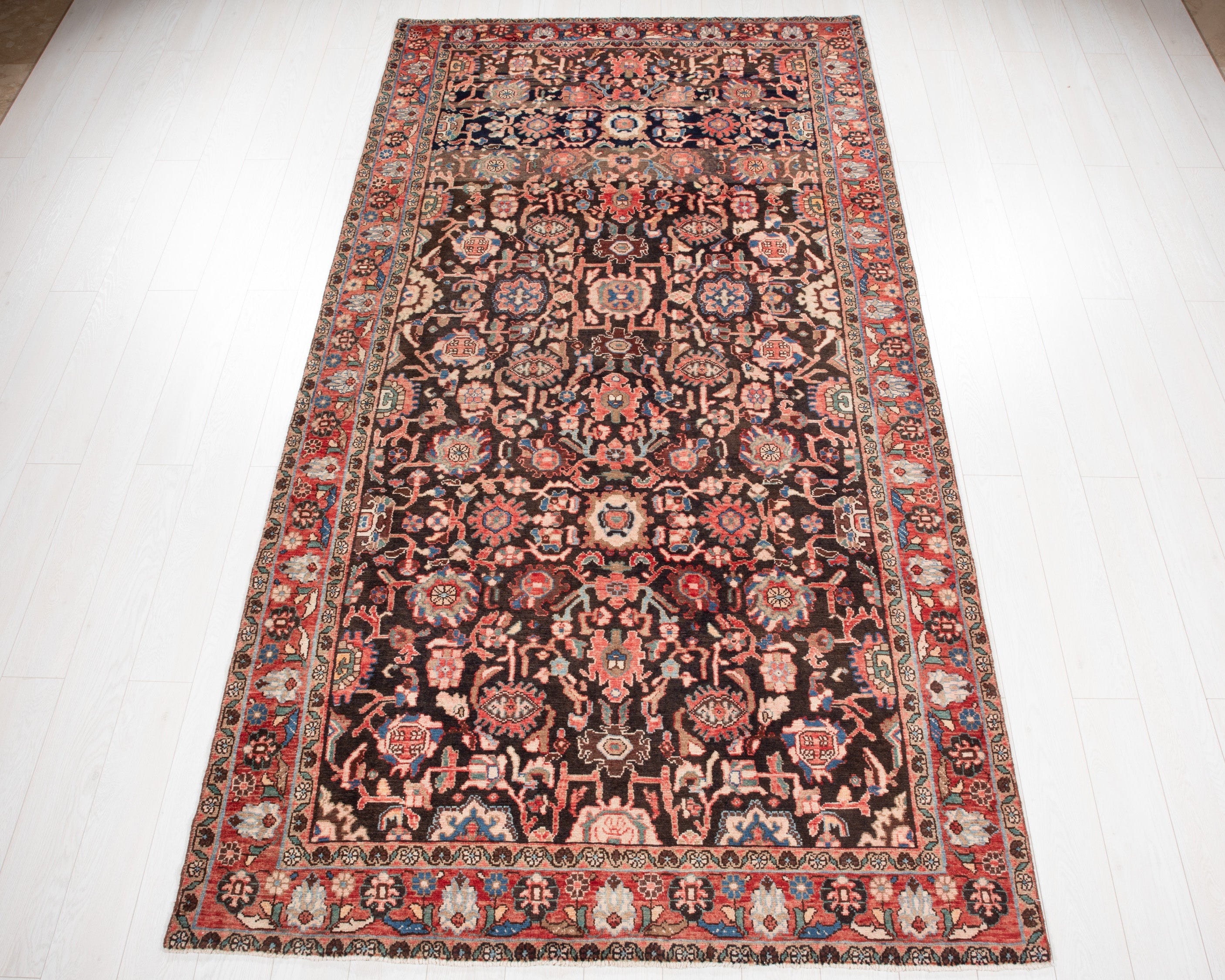 Hand-Knotted Vintage Wool Area Rug – 10' 4" x 5' 5" (315 x 165 cm) - Yasi & Fara