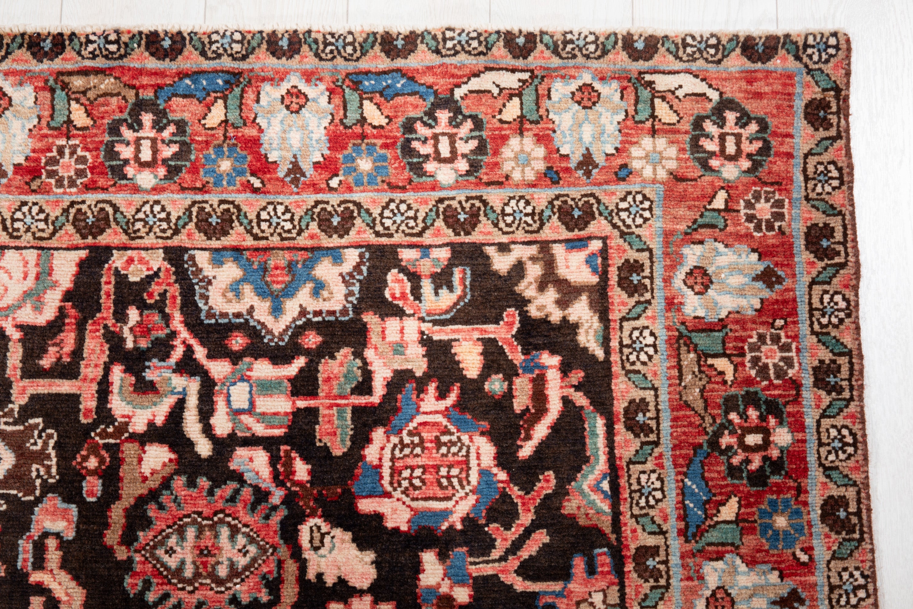 Hand-Knotted Vintage Wool Area Rug – 10' 4" x 5' 5" (315 x 165 cm) - Yasi & Fara