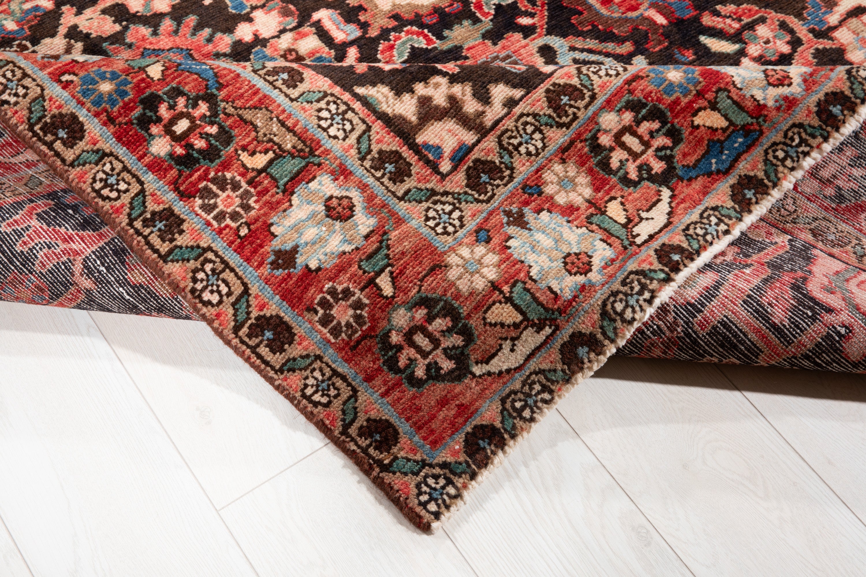 Hand-Knotted Vintage Wool Area Rug – 10' 4" x 5' 5" (315 x 165 cm) - Yasi & Fara