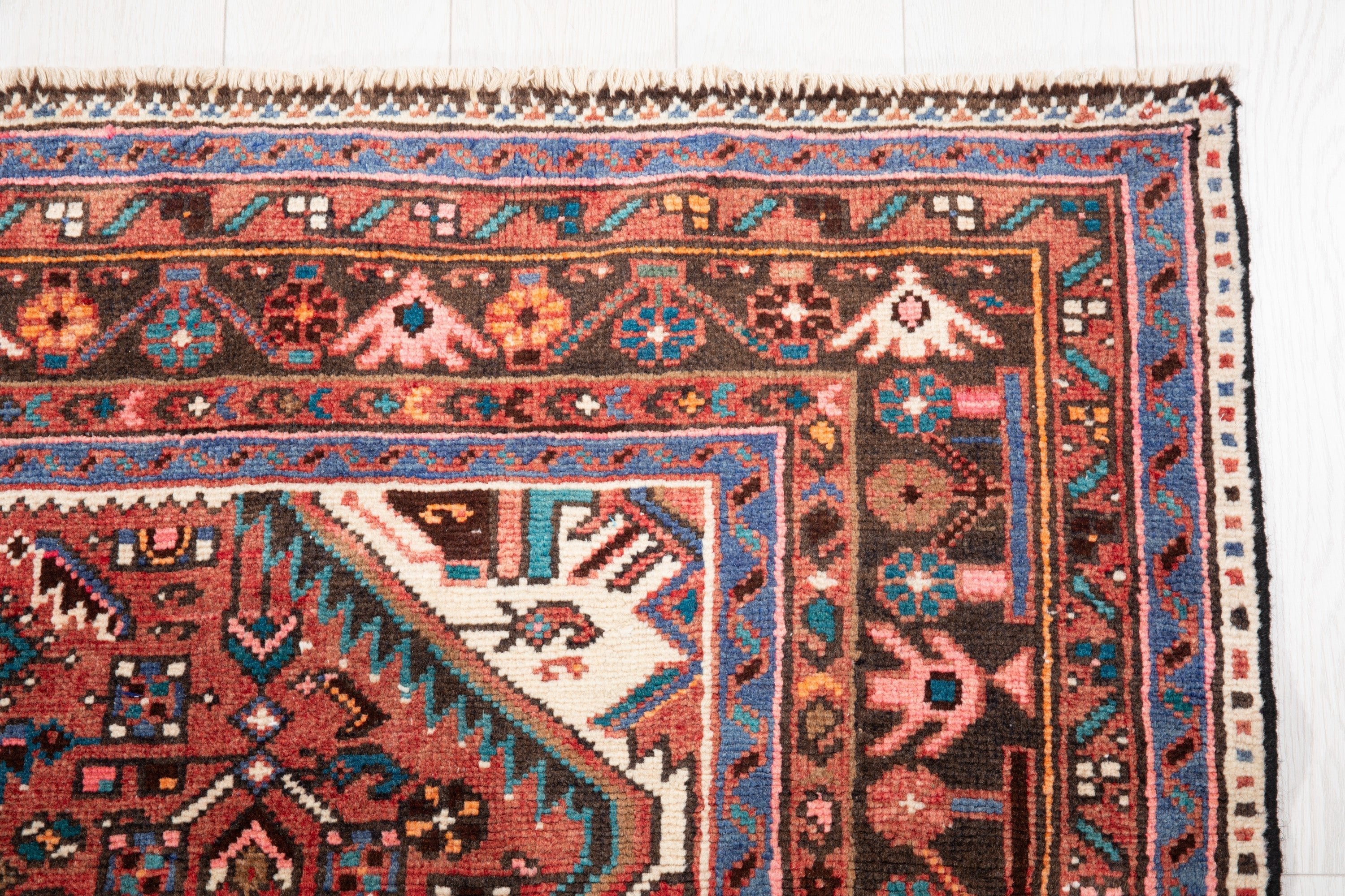 Hand-Knotted Vintage Wool Area Rug – 9' 3" x 5' 2" (283 x 158 cm) - Yasi & Fara