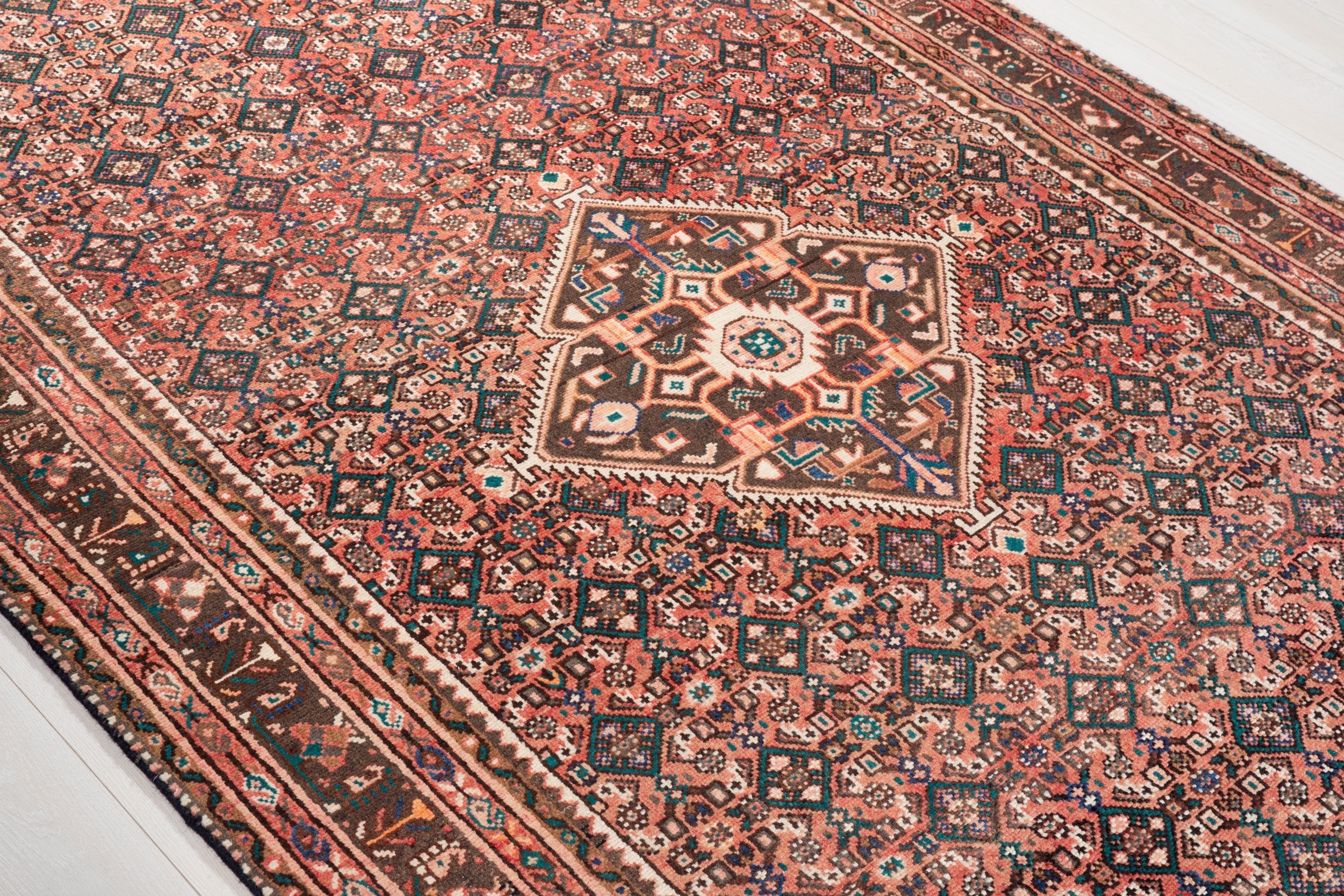 Hand-Knotted Vintage Wool Area Rug – 10' 2" x 5' 4" (310 x 163 cm) - Yasi & Fara