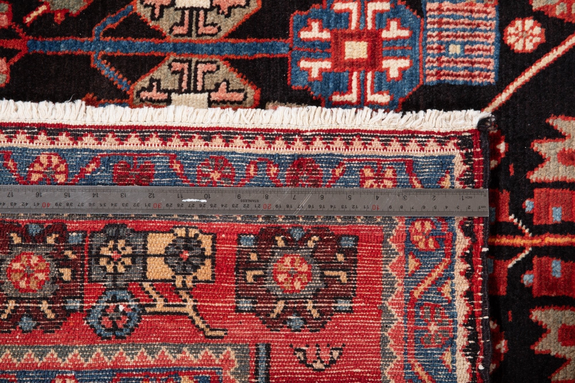 Hand-Knotted Vintage Wool Area Rug – 10' 3" x 5' 4" (313 × 163 cm) - Yasi & Fara