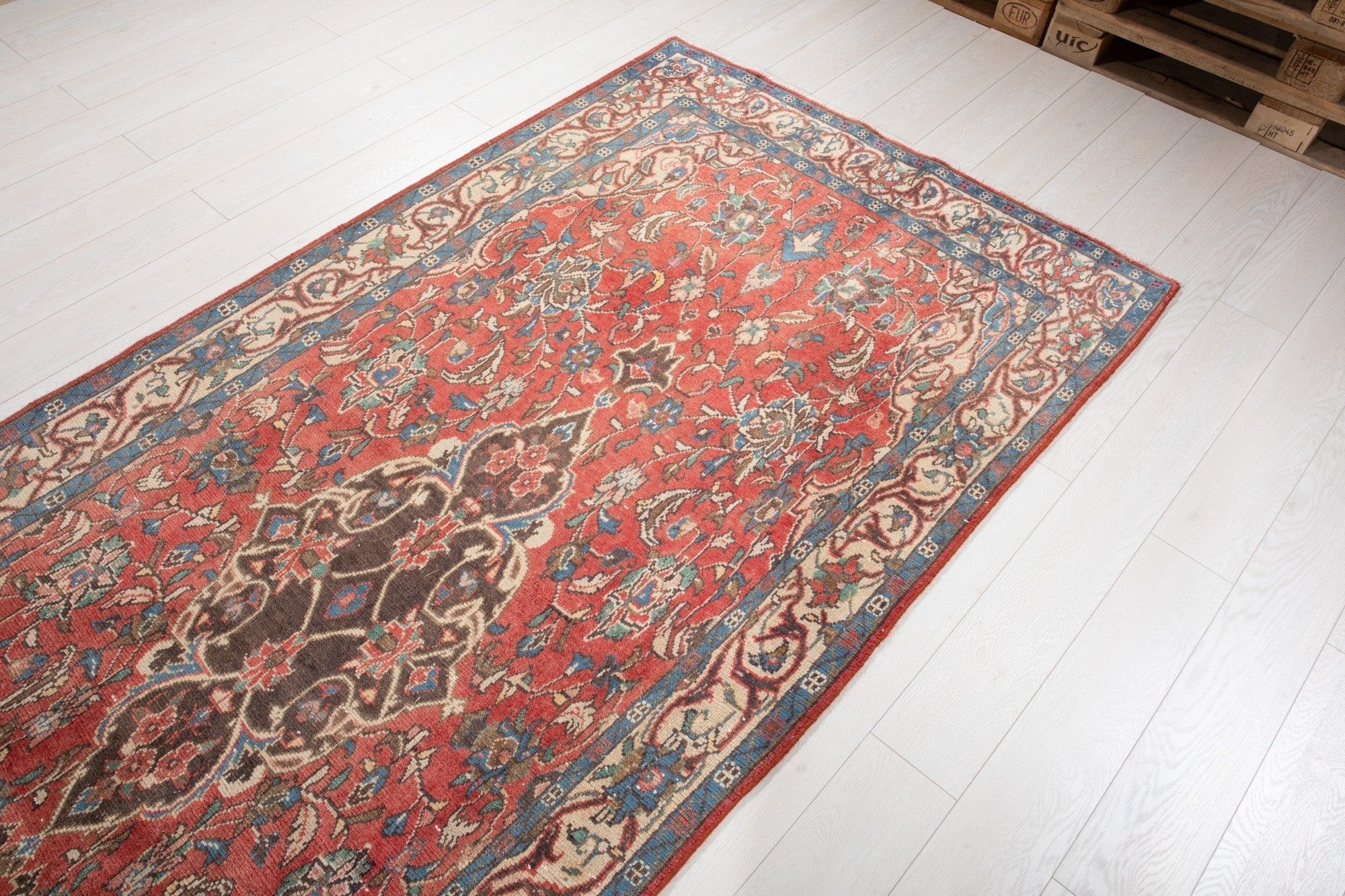 Hand-Knotted Vintage Wool Runner Rug – 10' x 4' 5" (304 x 134 cm) - Yasi & Fara