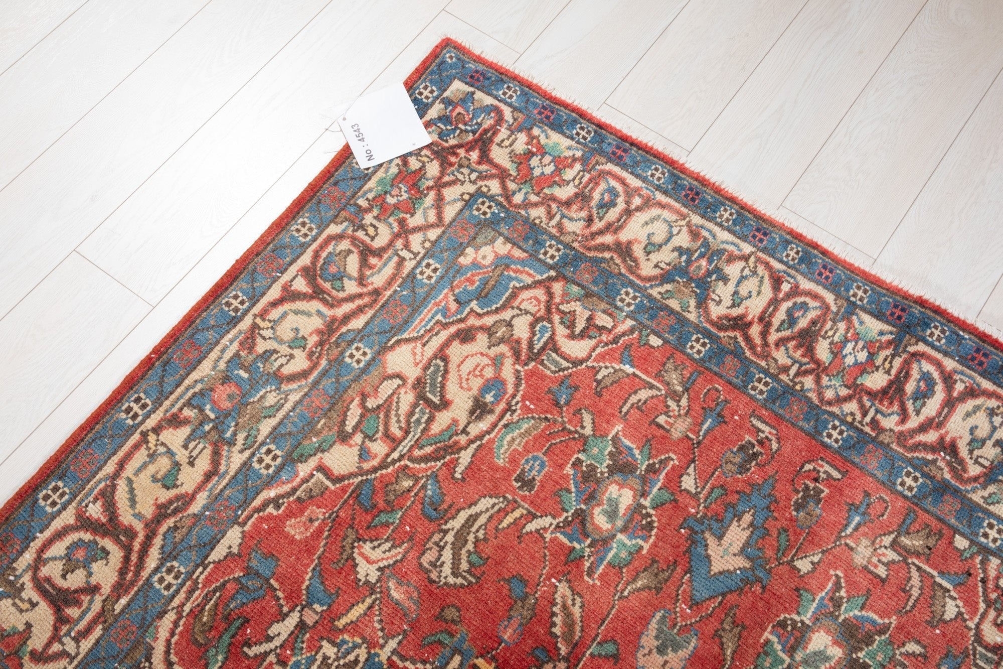 Hand-Knotted Vintage Wool Runner Rug – 10' x 4' 5" (304 x 134 cm) - Yasi & Fara
