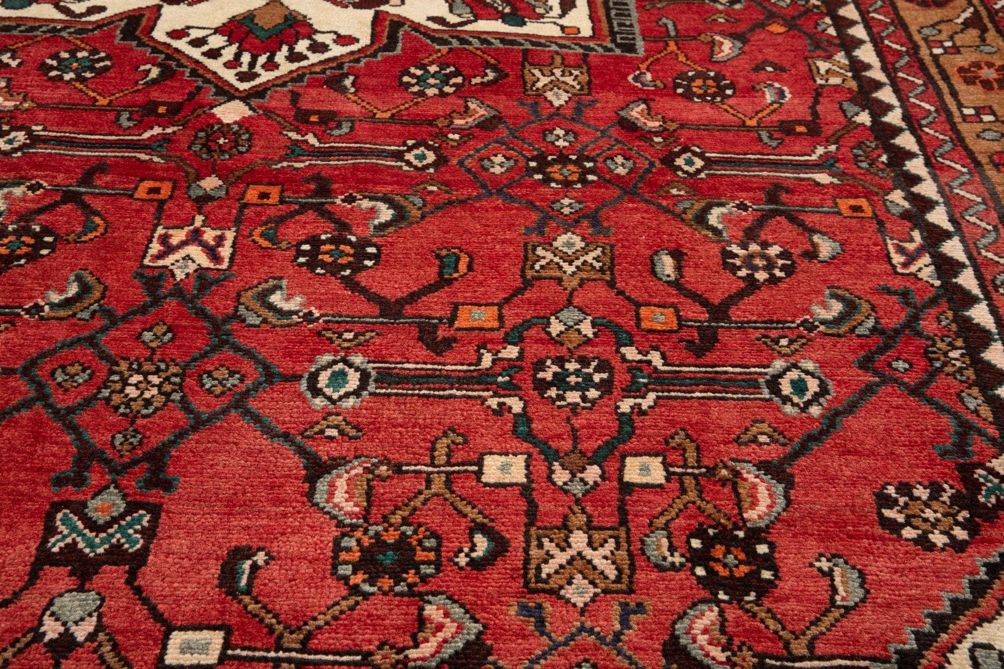 Hand-Knotted Vintage Wool Area Rug – 9' 10" x 5' 4" (300 x 163 cm) - Yasi & Fara