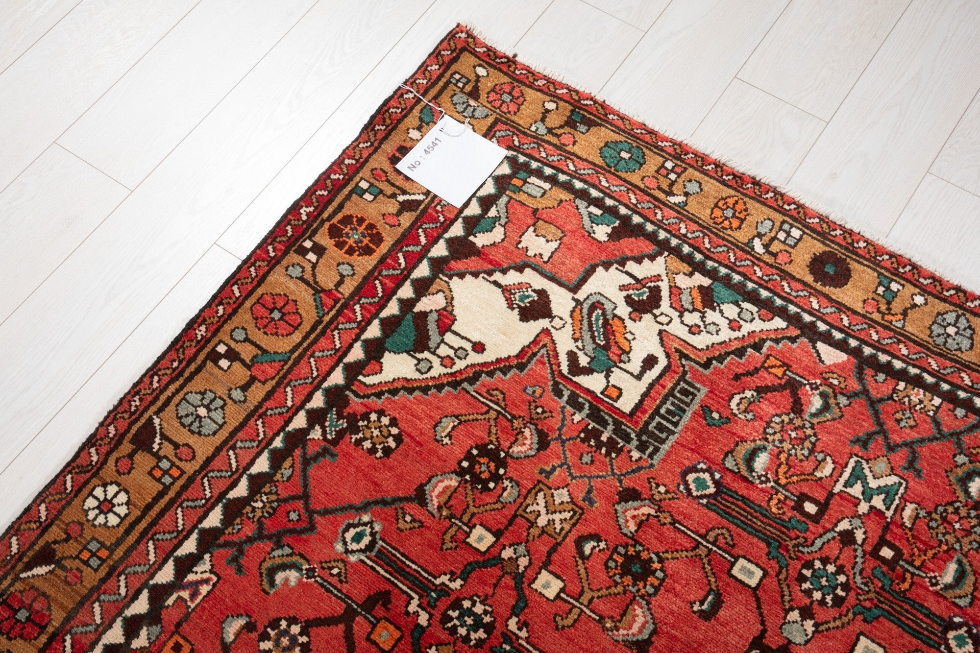 Hand-Knotted Vintage Wool Area Rug – 9' 10" x 5' 4" (300 x 163 cm) - Yasi & Fara