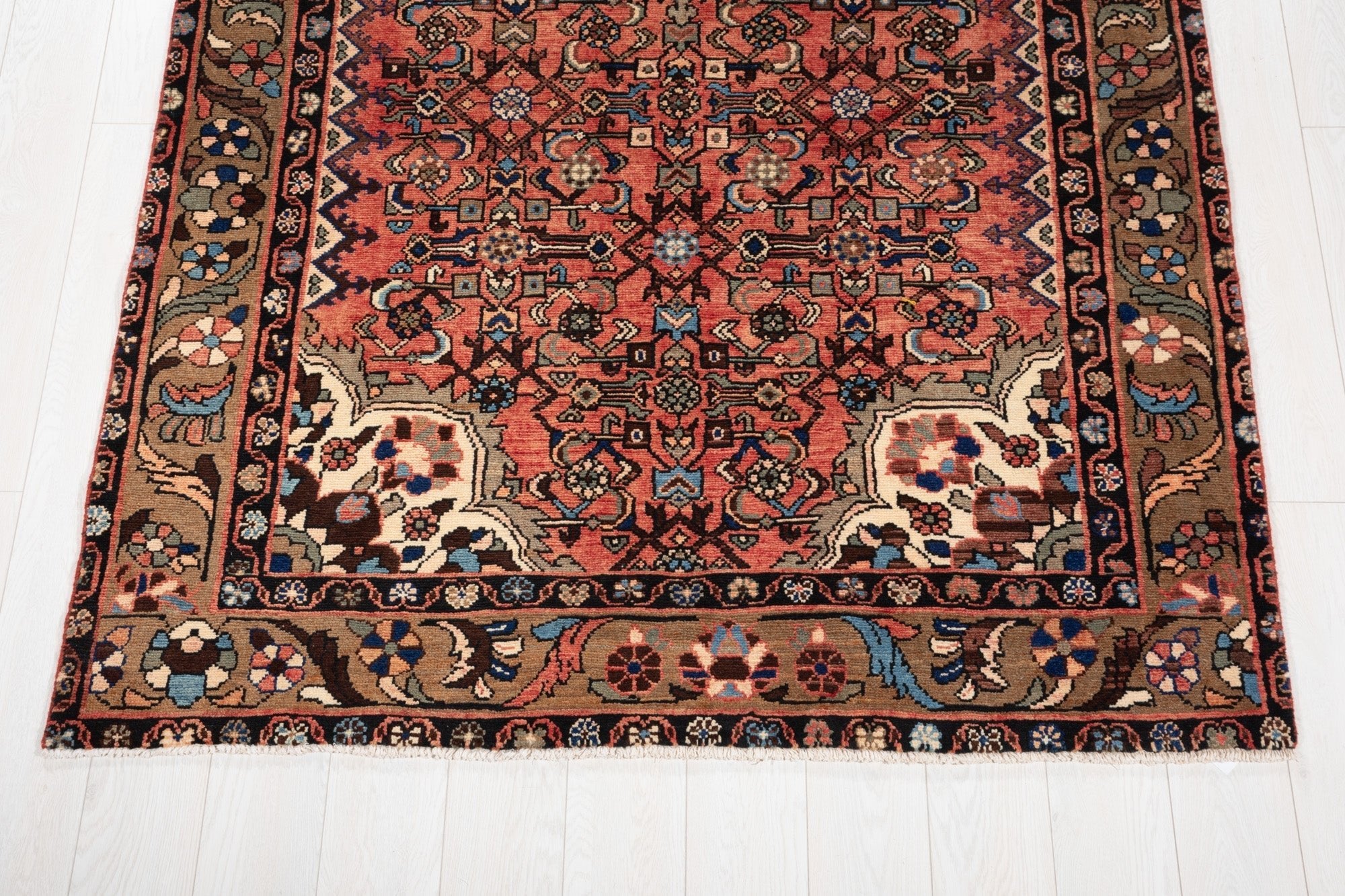 Hand-Knotted Vintage Wool Area Rug – 10' 2" x 5' 1" (309 x 154 cm) - Yasi & Fara