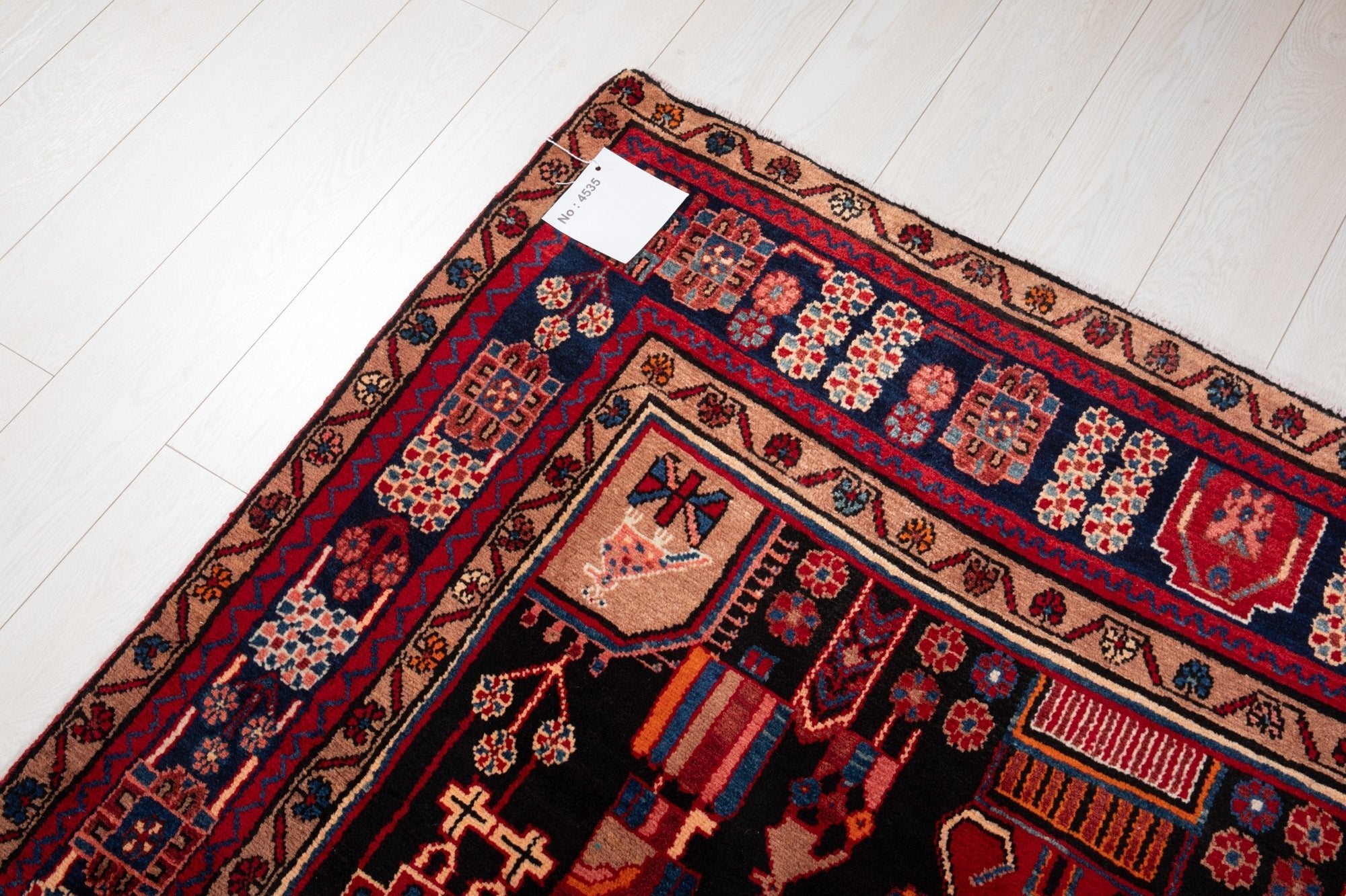 Hand-Knotted Vintage Wool Area Rug – 10' 5" x 5' 4" (319 × 162 cm) - Yasi & Fara