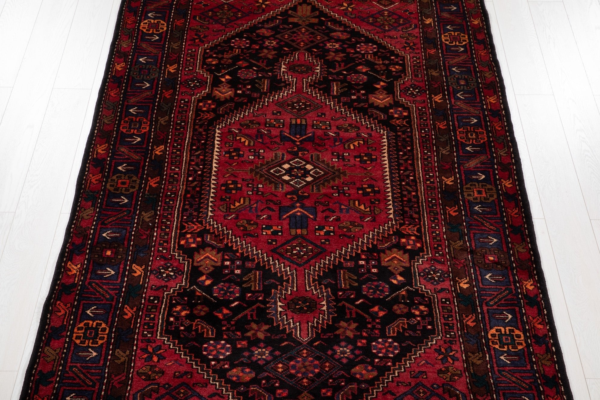 Hand-Knotted Vintage Wool Area Rug – 8' 11" x 5' 1" (271 × 154 cm) - Yasi & Fara