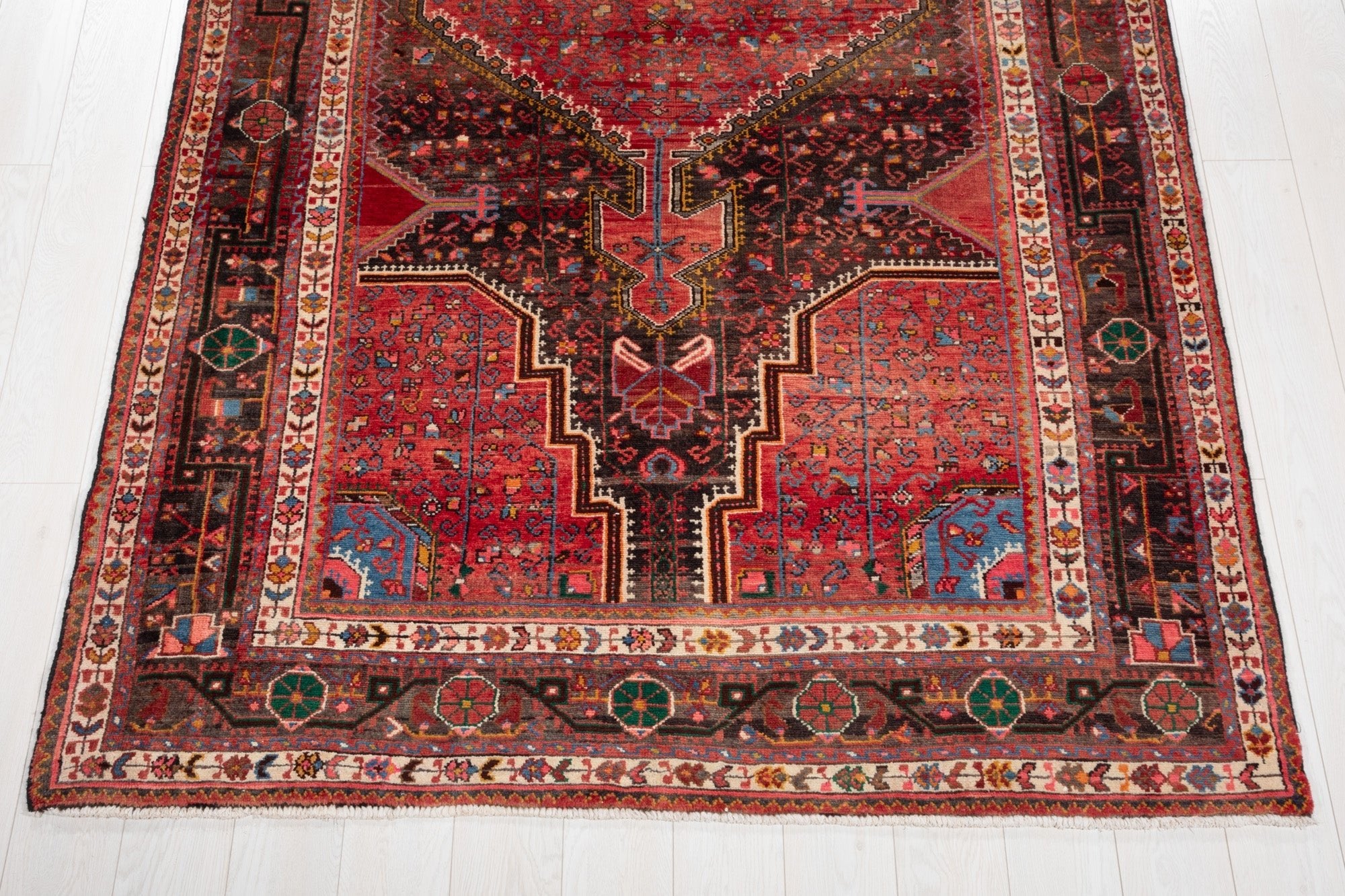 Hand-Knotted Vintage Wool Area Rug – 10' 8" x 5' 7" (324 × 170 cm) - Yasi & Fara