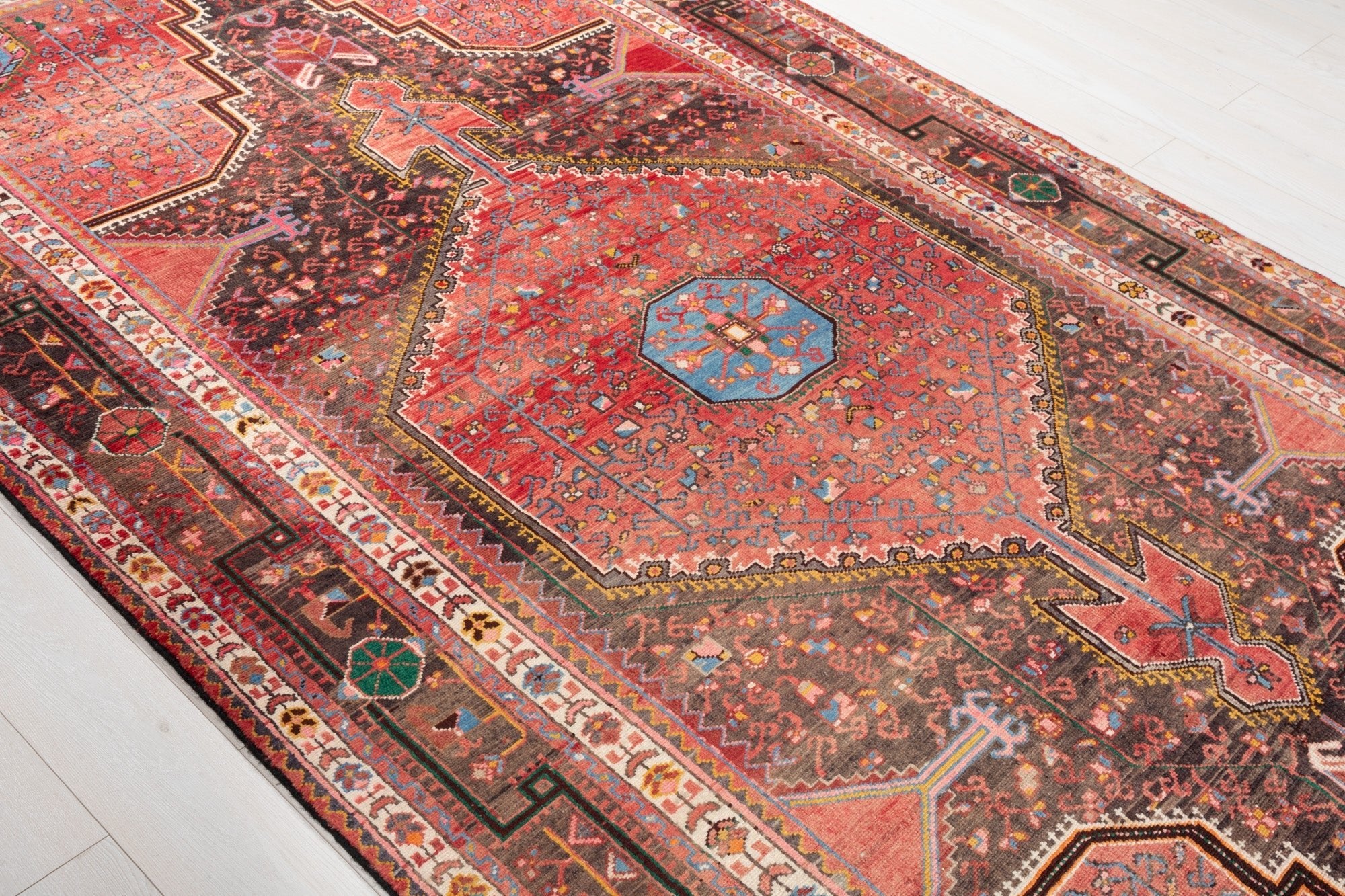 Hand-Knotted Vintage Wool Area Rug – 10' 8" x 5' 7" (324 × 170 cm) - Yasi & Fara