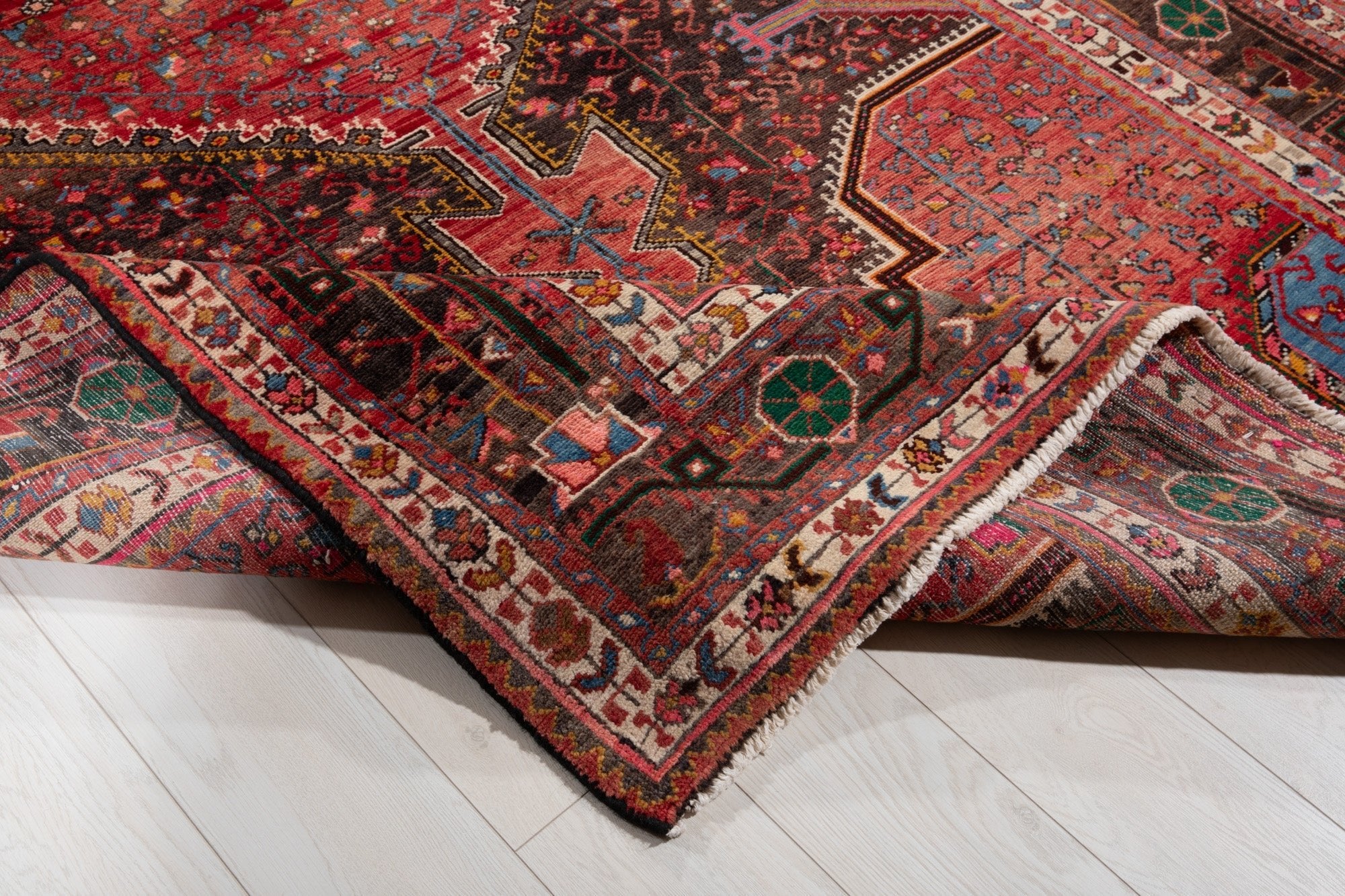 Hand-Knotted Vintage Wool Area Rug – 10' 8" x 5' 7" (324 × 170 cm) - Yasi & Fara