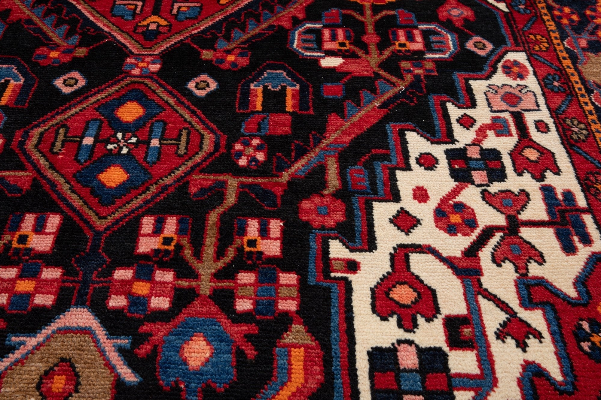 Hand-Knotted Vintage Wool Area Rug – 10' 1" x 5' 1" (307 × 155 cm) - Yasi & Fara
