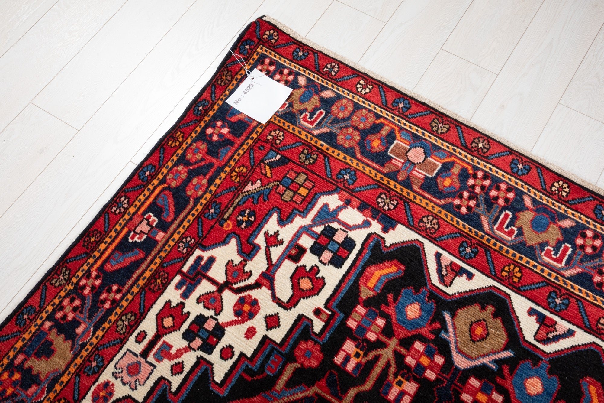Hand-Knotted Vintage Wool Area Rug – 10' 1" x 5' 1" (307 × 155 cm) - Yasi & Fara