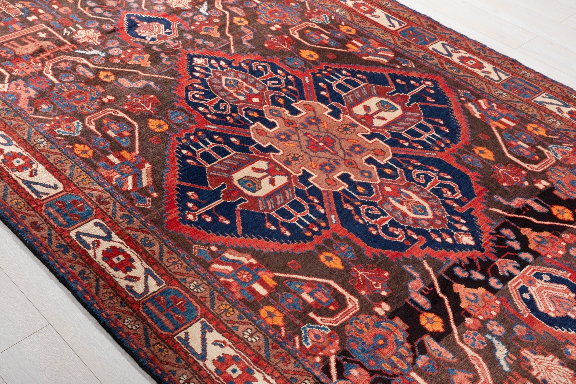 Hand-Knotted Vintage Wool Area Rug – 11' 7" x 5' 8" (354 × 173 cm) - Yasi & Fara