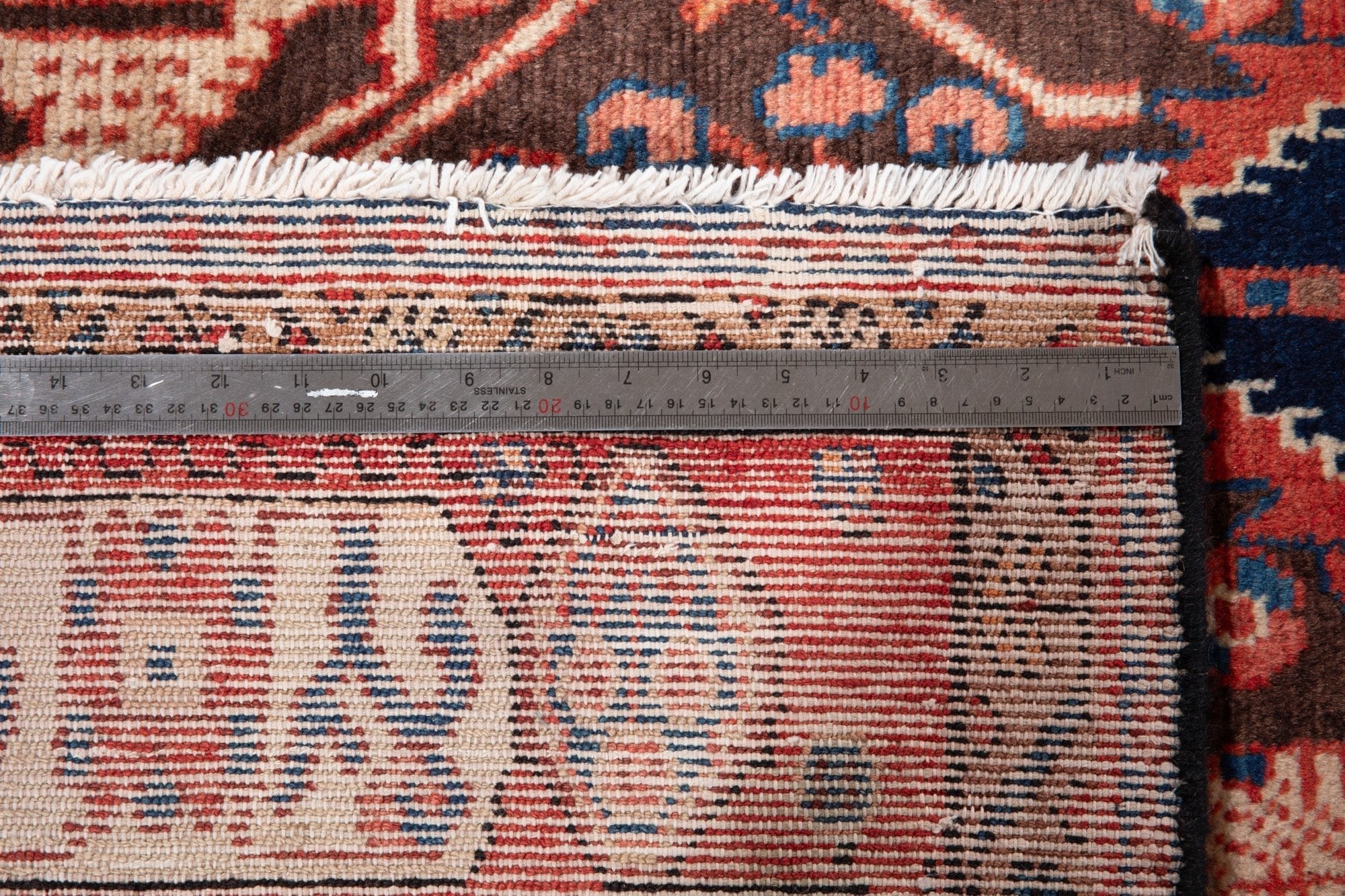 Hand-Knotted Vintage Wool Area Rug – 11' 7" x 5' 8" (354 × 173 cm) - Yasi & Fara