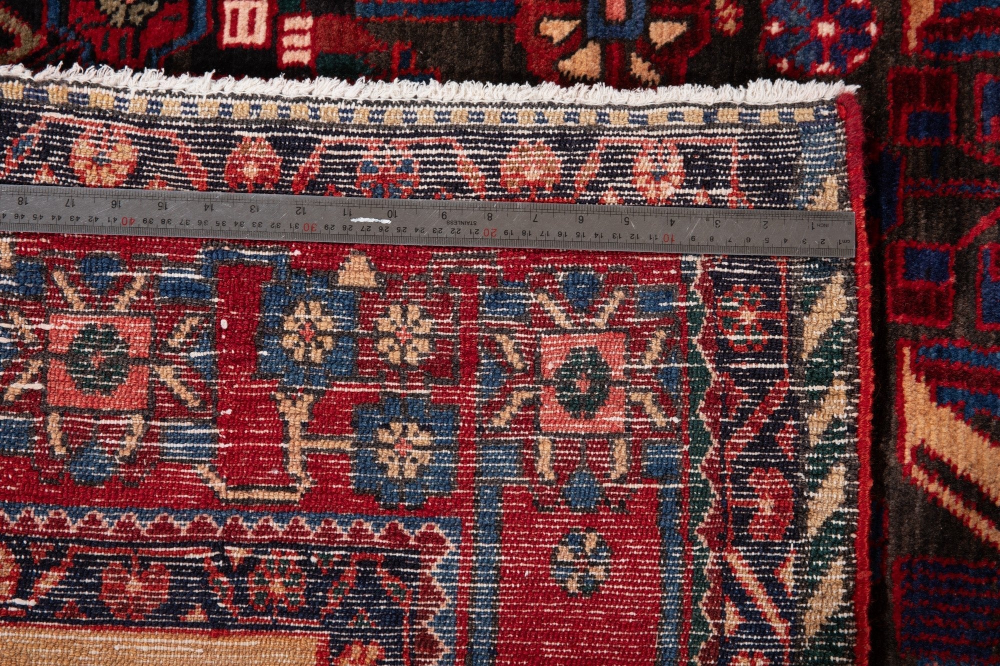 Hand-Knotted Vintage Wool Area Rug – 10' 1" x 5' 5" (307 × 166 cm) - Yasi & Fara