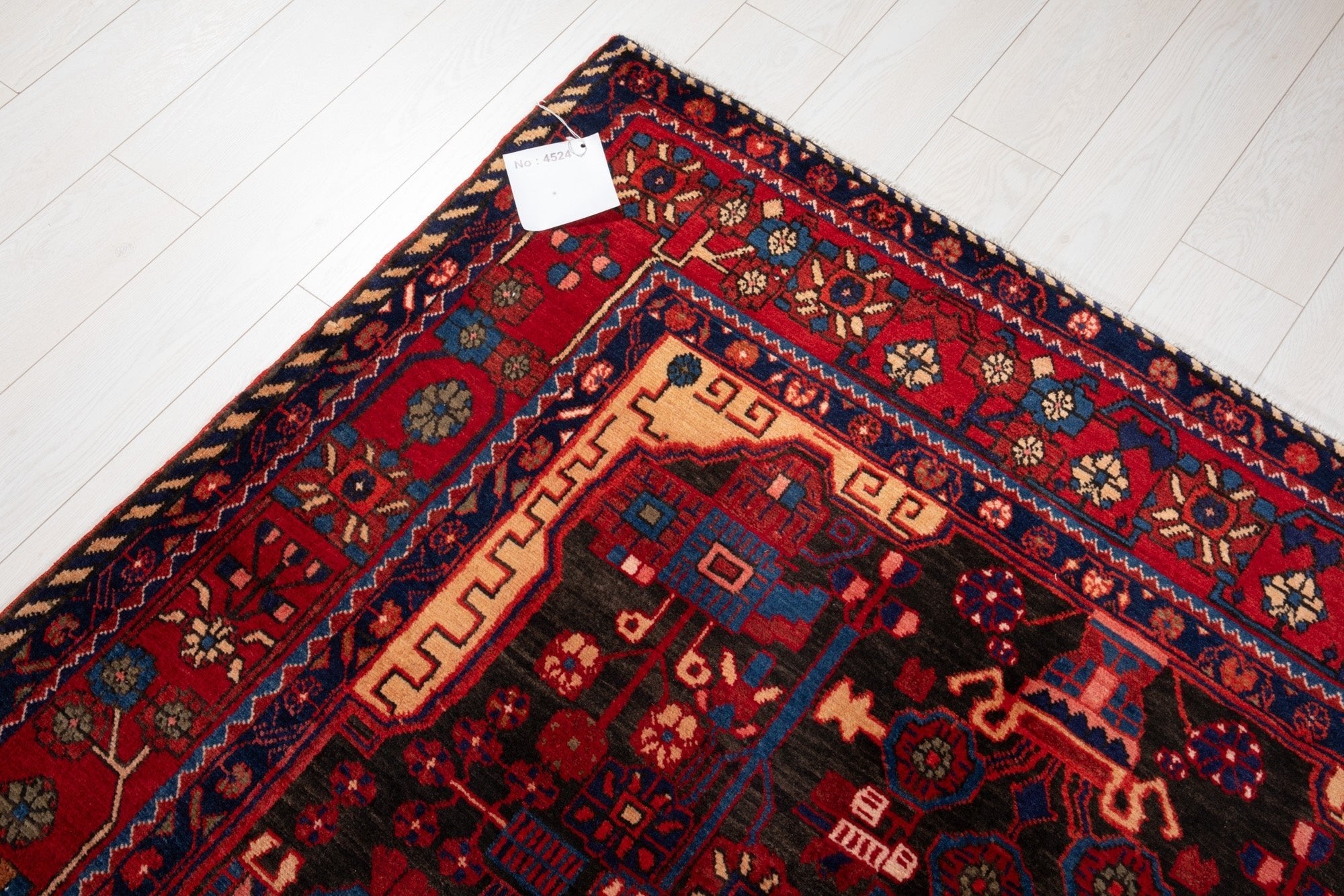 Hand-Knotted Vintage Wool Area Rug – 10' 1" x 5' 5" (307 × 166 cm) - Yasi & Fara