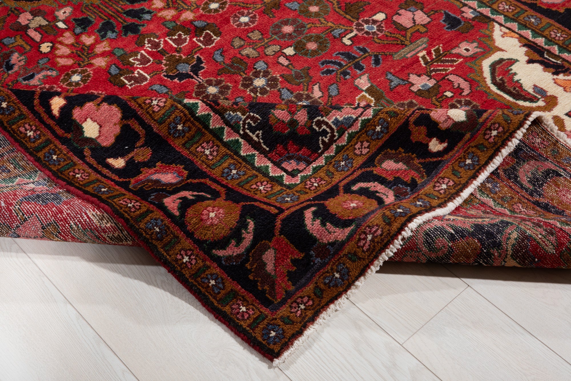Hand-Knotted Vintage Wool Area Rug – 9' 8" x 5' 2" (294 × 158 cm) - Yasi & Fara