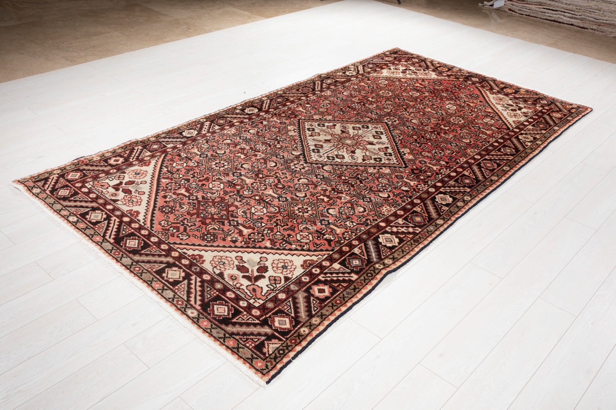 Hand-Knotted Vintage Wool Area Rug – 9' 10" x 5' 1" (299 × 155 cm) - Yasi & Fara