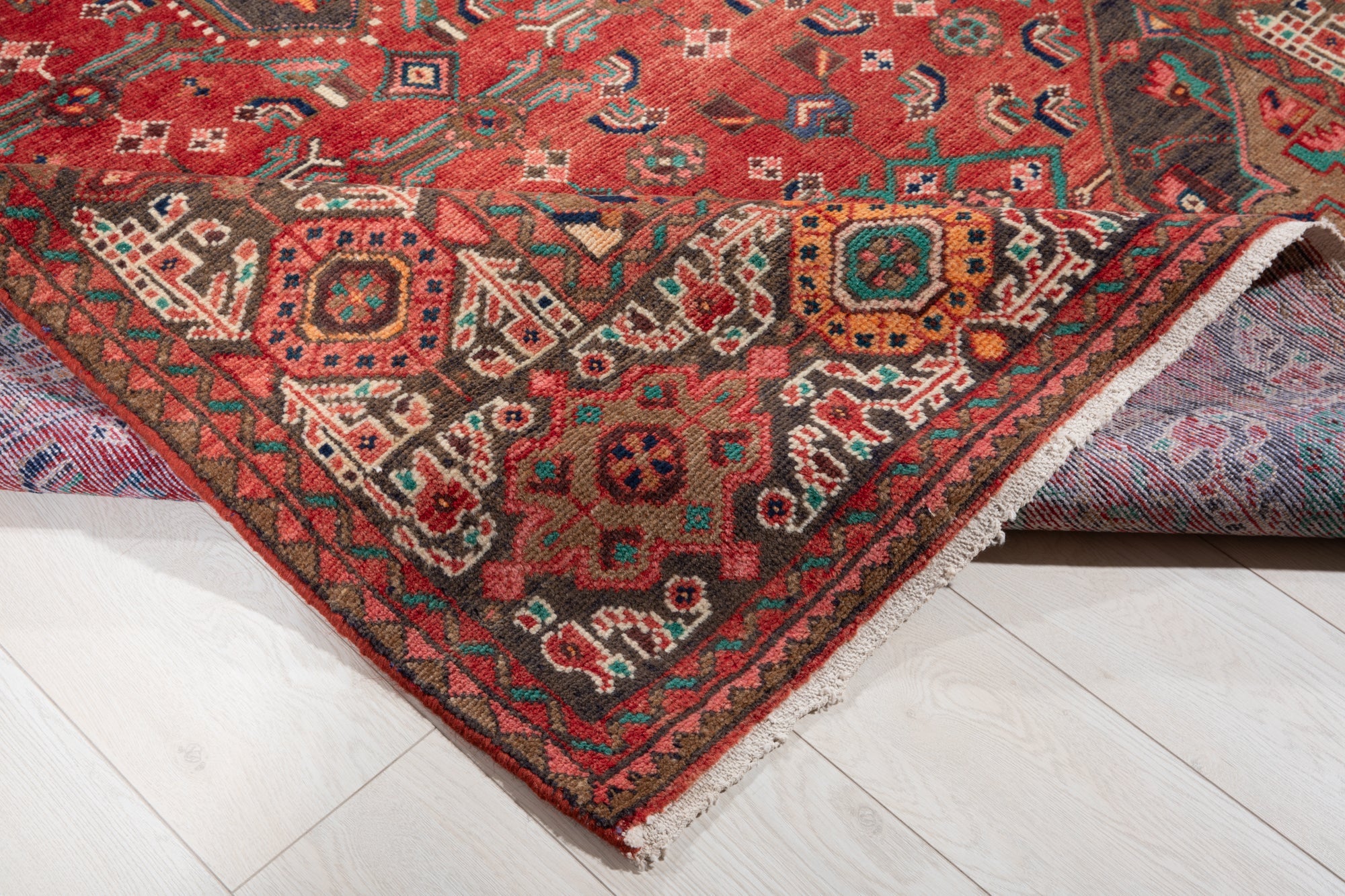 Hand-Knotted Vintage Wool Area Rug – 10' 2" x 5' 3" (310 × 160 cm) - Yasi & Fara