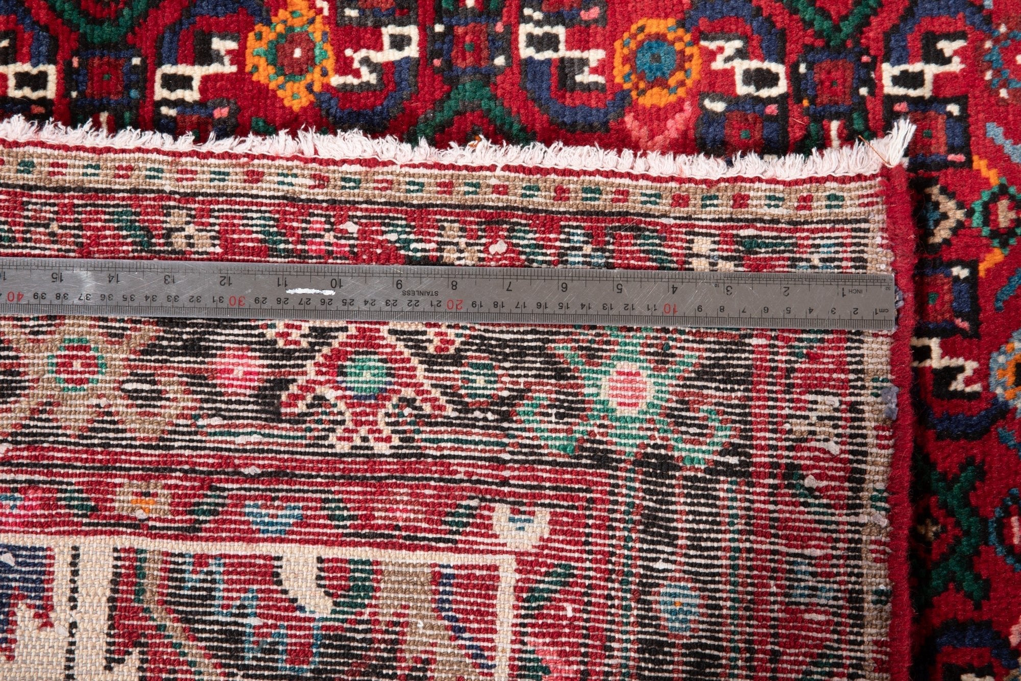 Hand-Knotted Vintage Wool Area Rug – 10' 10" x 5' 3" (331 × 161 cm) - Yasi & Fara