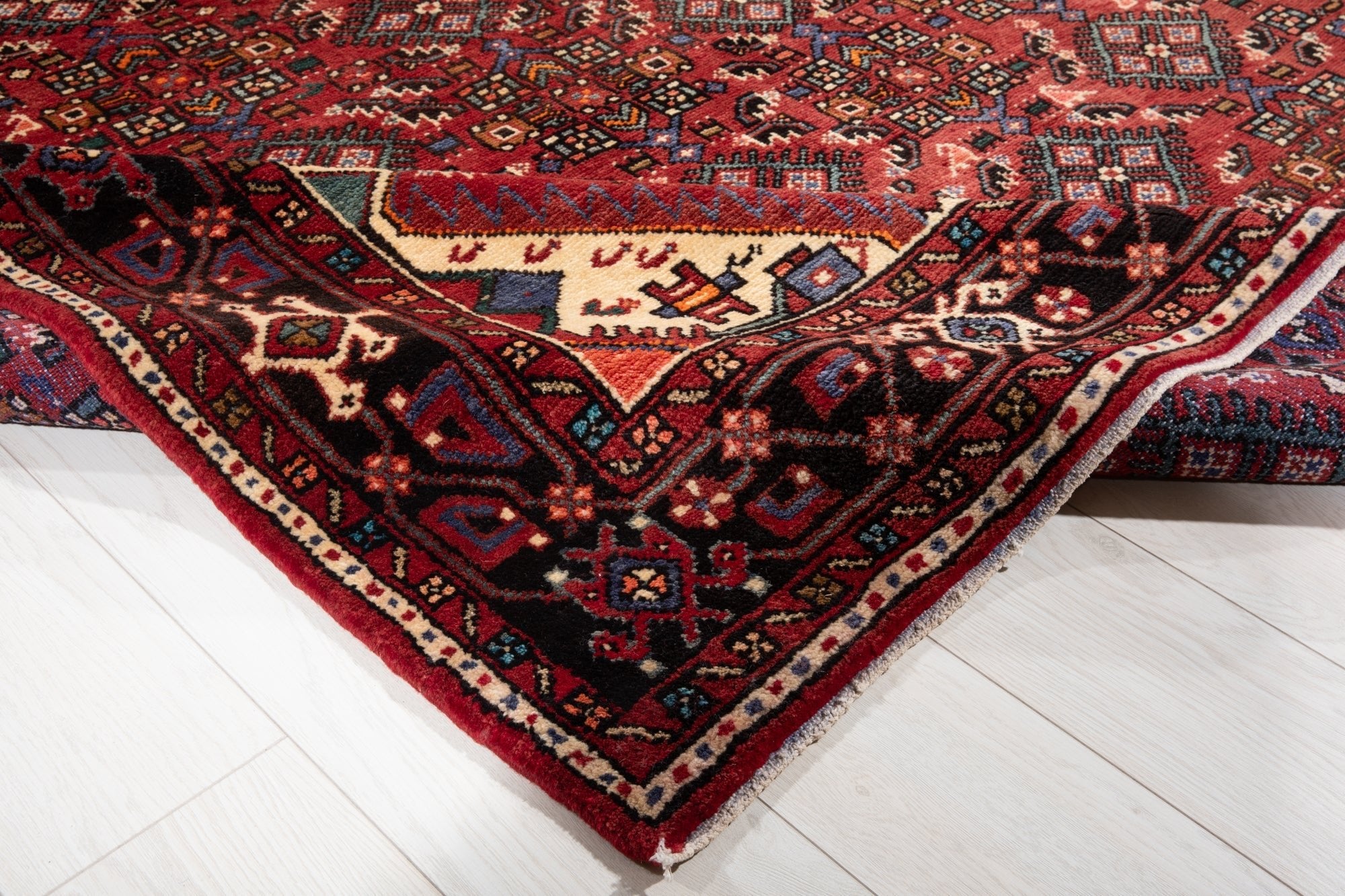 Hand-Knotted Vintage Wool Area Rug – 11' x 5' 10" (334 × 178 cm) - Yasi & Fara