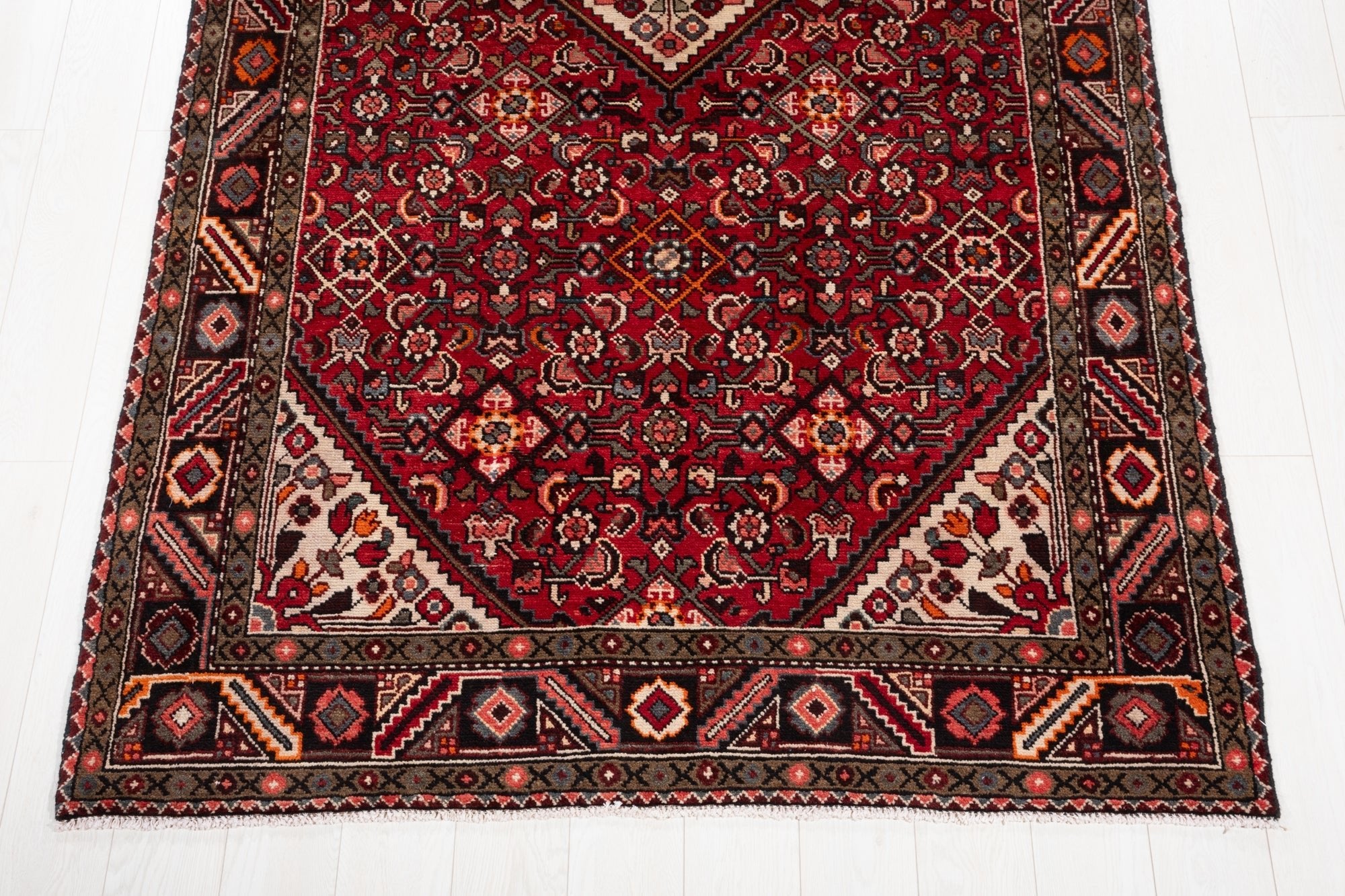Hand-Knotted Vintage Wool Area Rug – 10' 8" x 5' 2" (325 × 157 cm) - Yasi & Fara