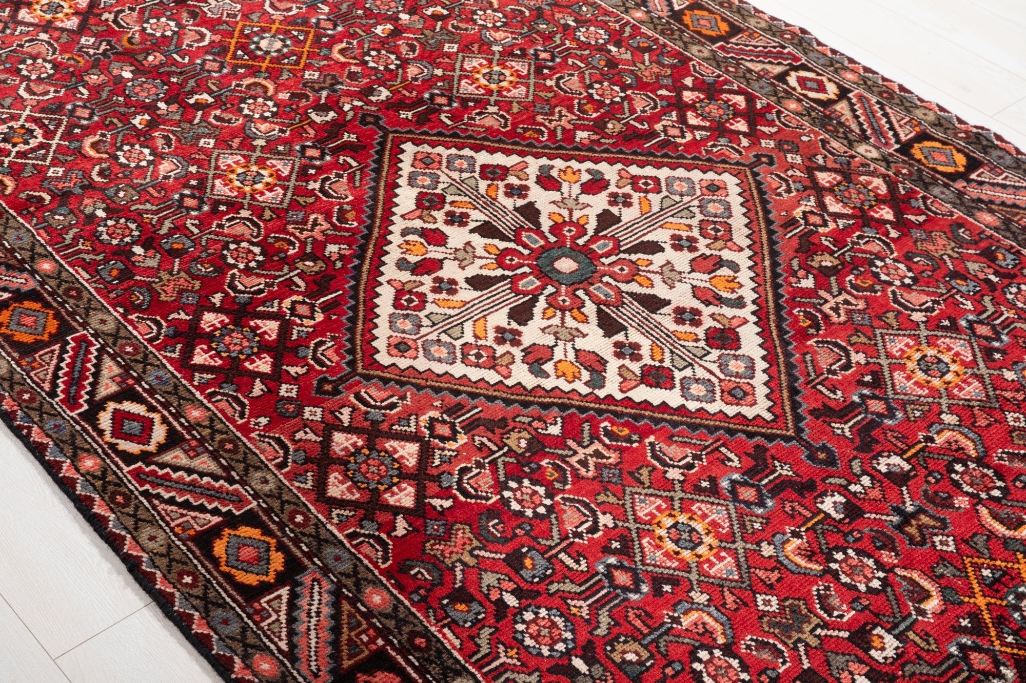 Hand-Knotted Vintage Wool Area Rug – 10' 8" x 5' 2" (325 × 157 cm) - Yasi & Fara