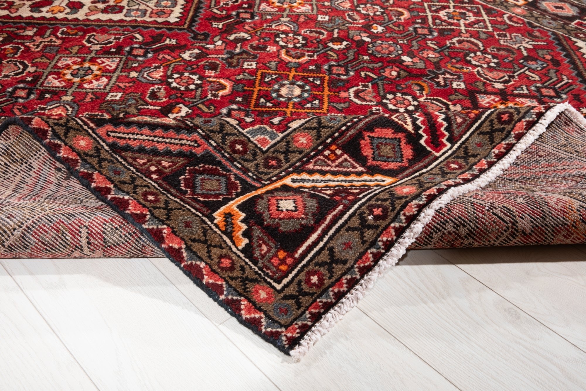 Hand-Knotted Vintage Wool Area Rug – 10' 8" x 5' 2" (325 × 157 cm) - Yasi & Fara