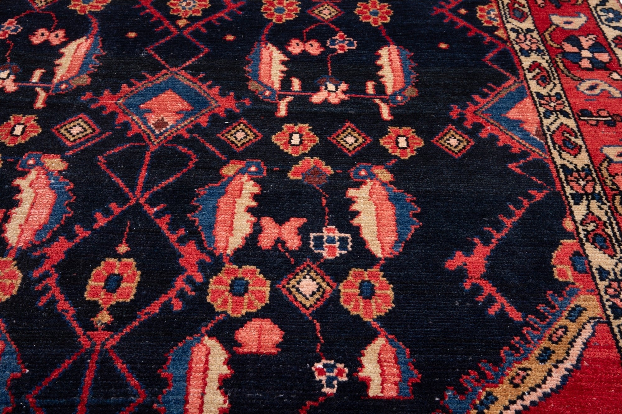 Hand-Knotted Vintage Wool Runner Rug – 10' 9" x 4' 8" (329 × 141 cm) - Yasi & Fara