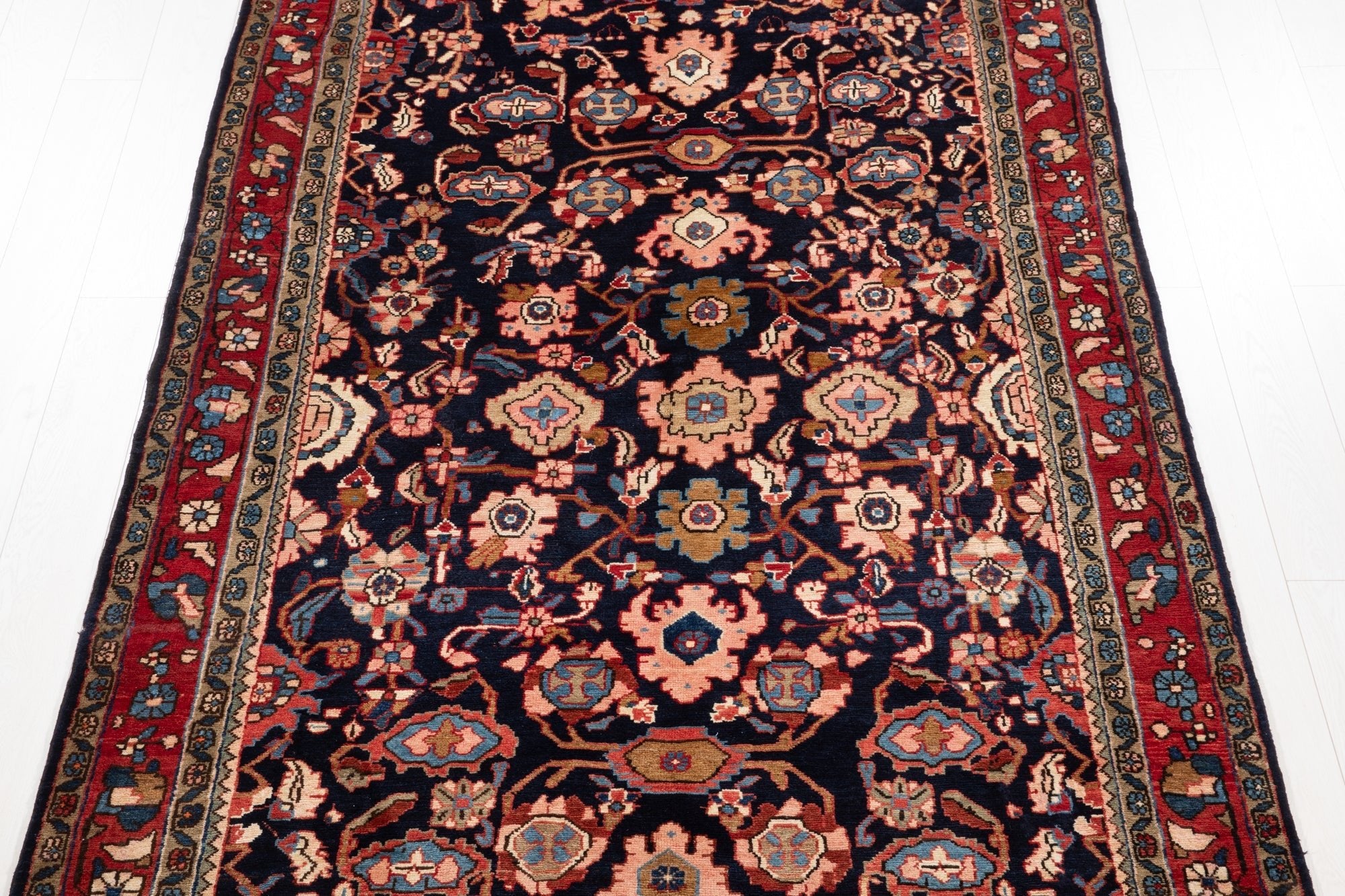 Hand-Knotted Vintage Wool Area Rug – 10' 8" x 5' 5" (324 × 166 cm) - Yasi & Fara