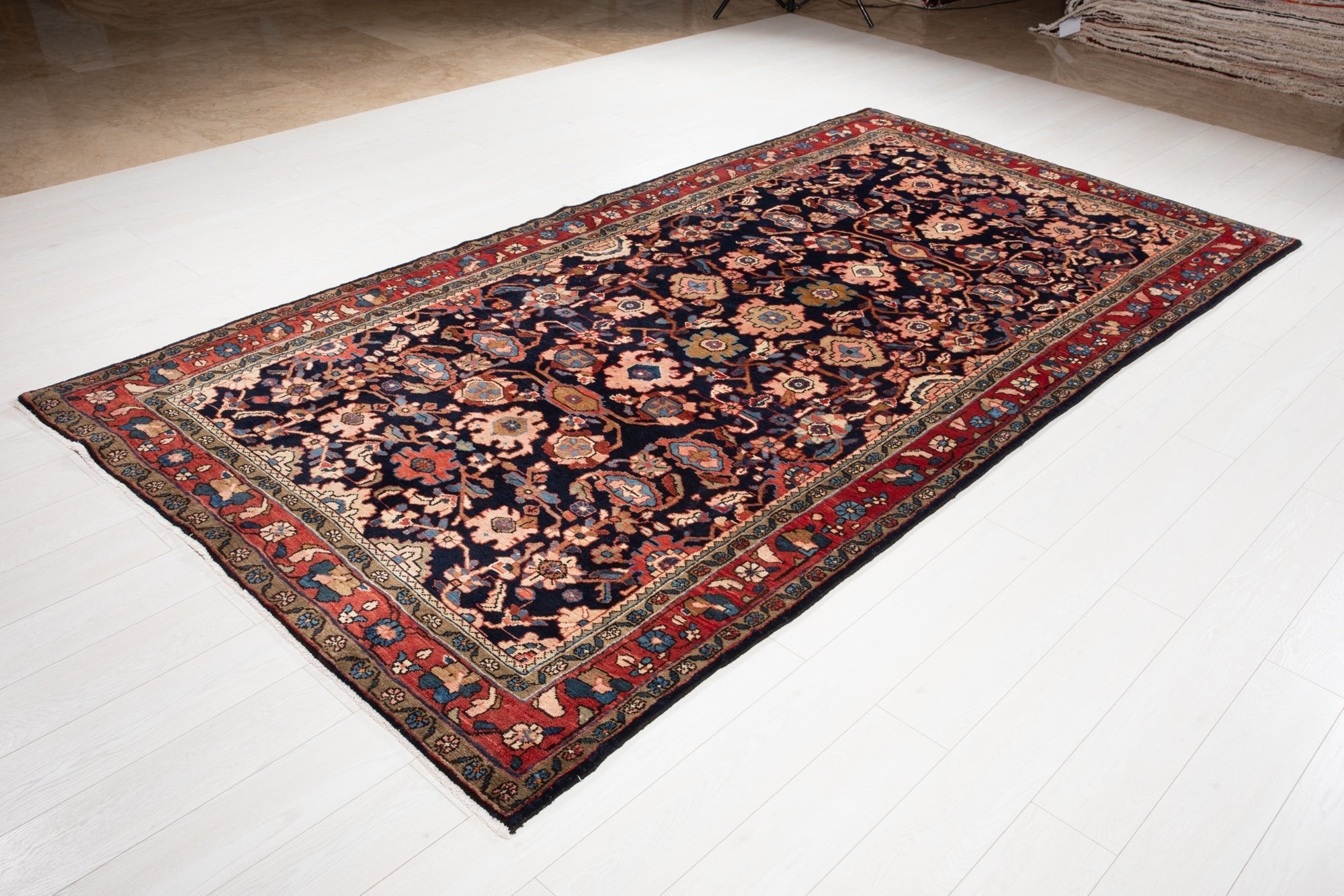 Hand-Knotted Vintage Wool Area Rug – 10' 8" x 5' 5" (324 × 166 cm) - Yasi & Fara