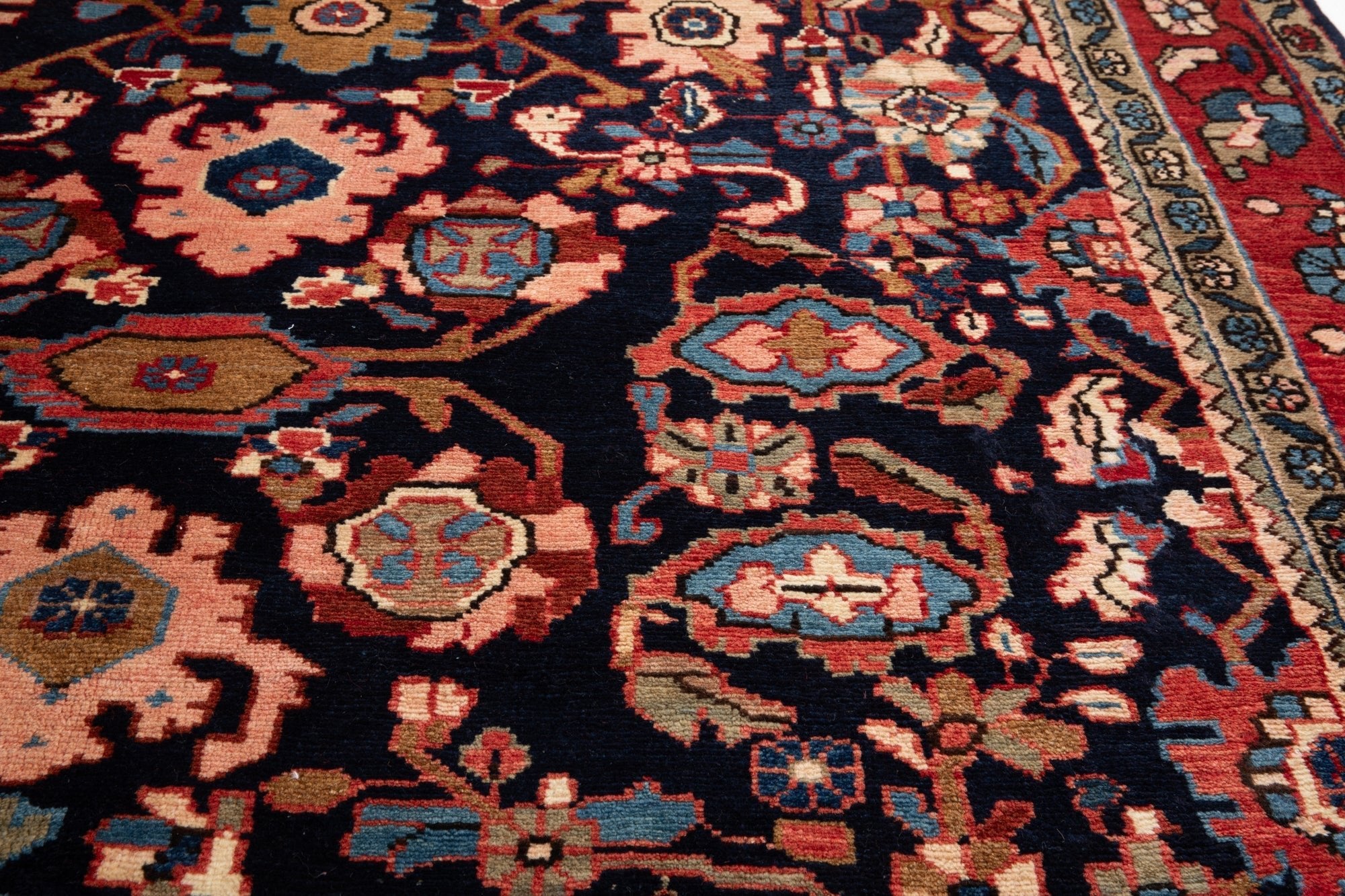 Hand-Knotted Vintage Wool Area Rug – 10' 8" x 5' 5" (324 × 166 cm) - Yasi & Fara