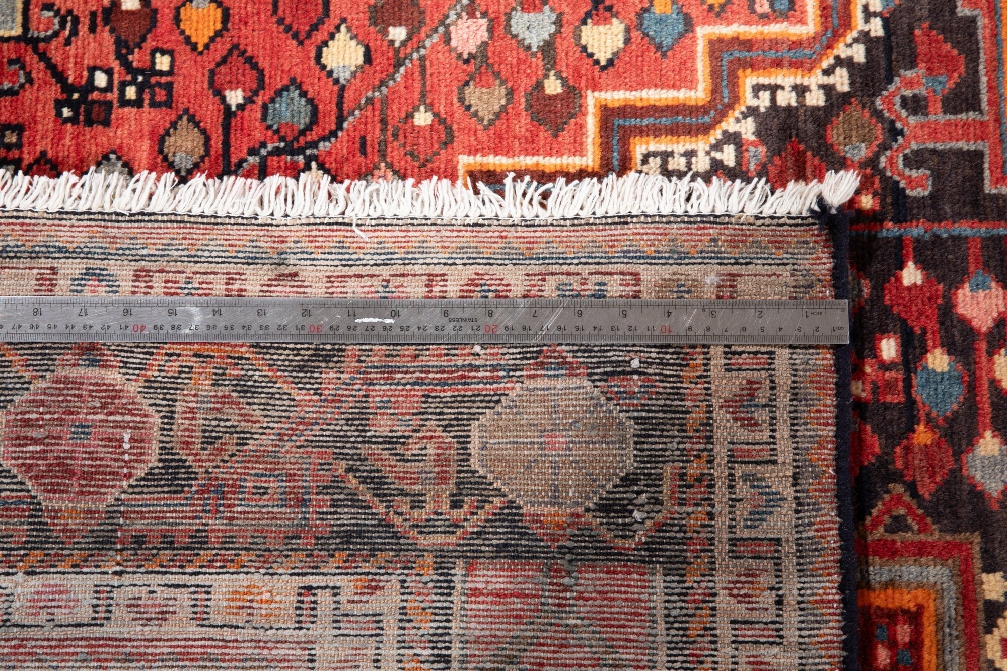 Hand-Knotted Vintage Wool Area Rug – 11' 8" x 5' 1" (355 × 154 cm - Yasi & Fara