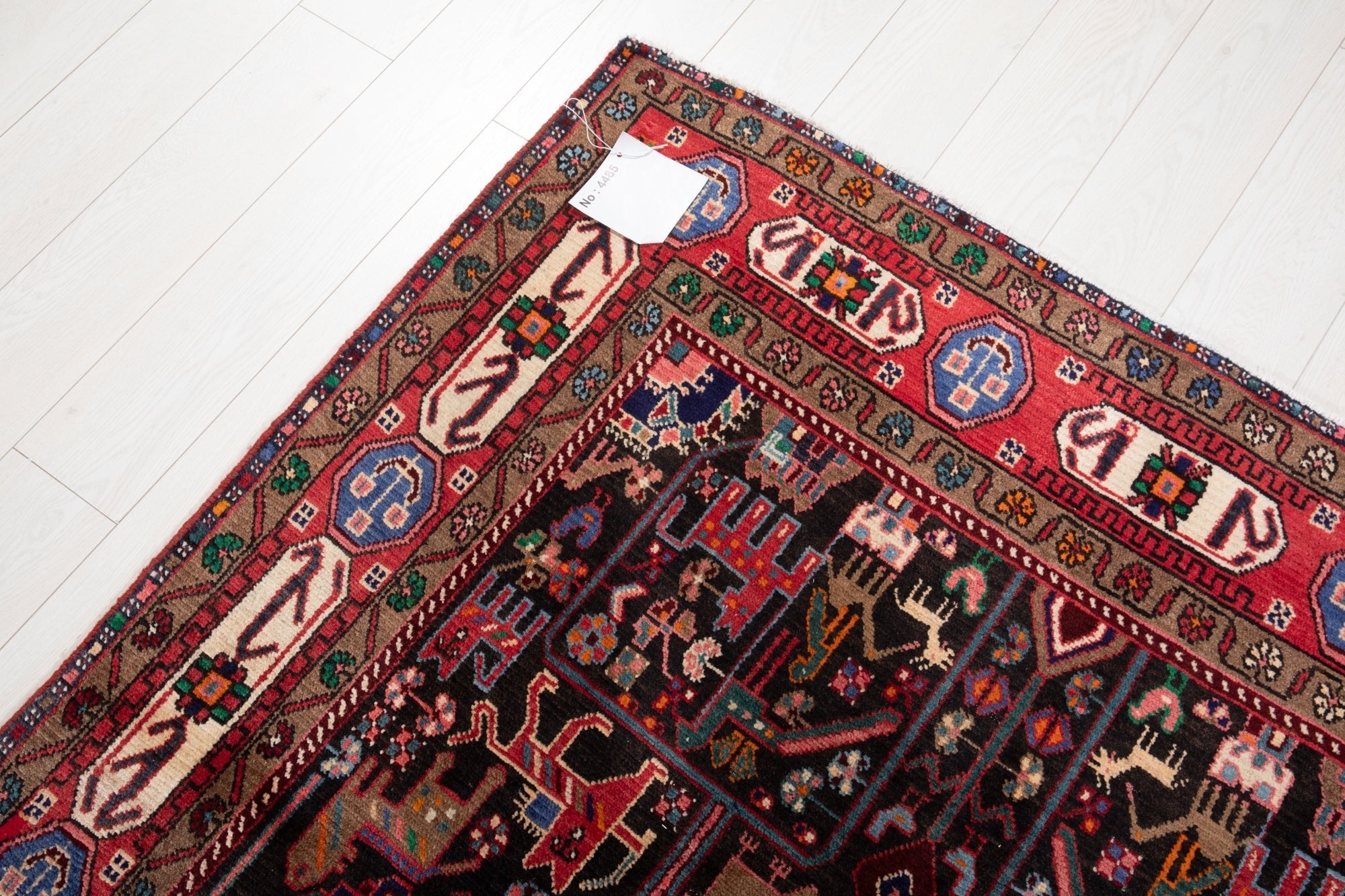 Hand-Knotted Vintage Wool Area Rug – 10' 2" x 5' (310 × 153 cm) - Yasi & Fara