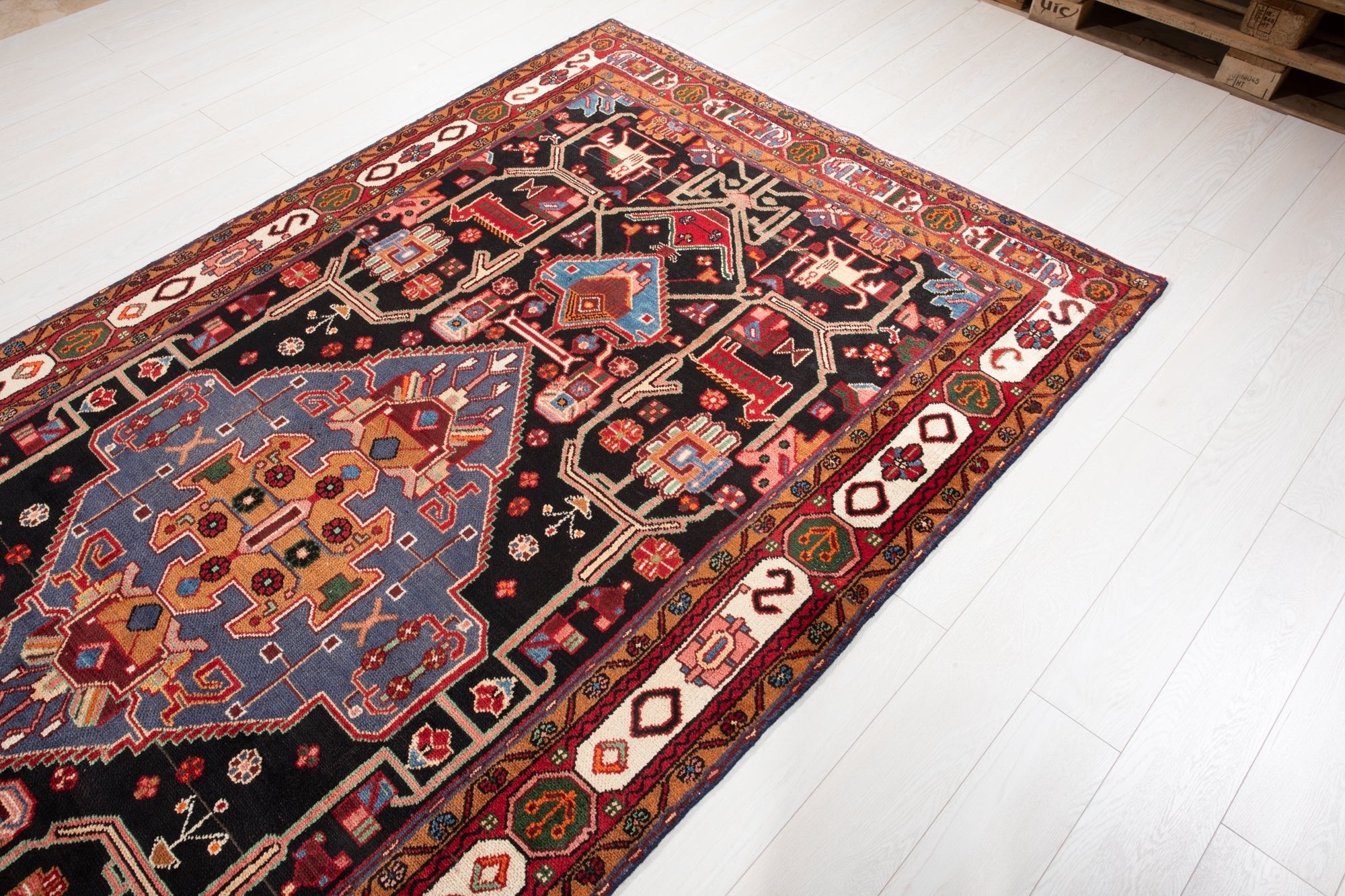 Hand-Knotted Vintage Wool Area Rug – 10' 4" x 5' 3" (315 × 160 cm) - Yasi & Fara