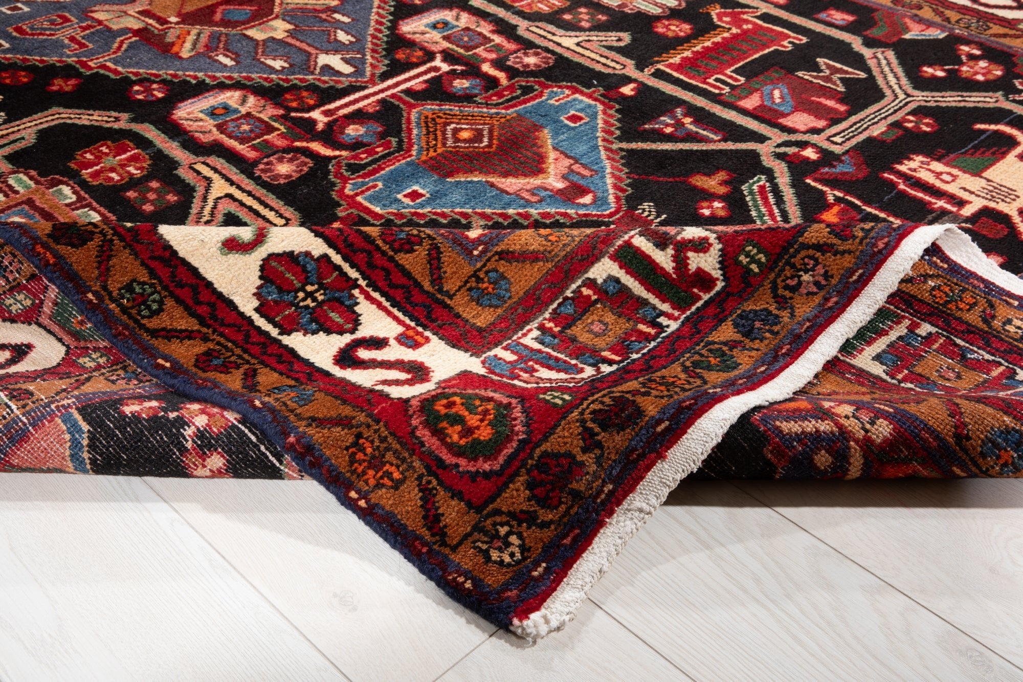 Hand-Knotted Vintage Wool Area Rug – 10' 4" x 5' 3" (315 × 160 cm) - Yasi & Fara
