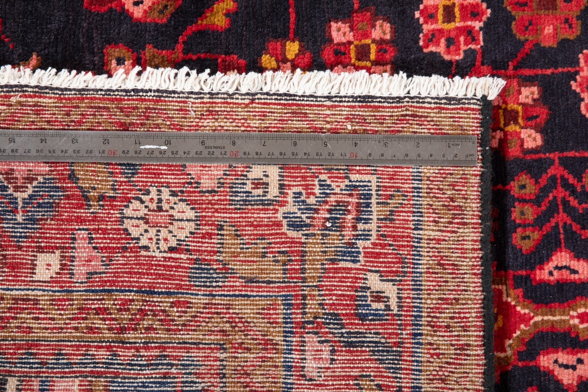 Hand-Knotted Vintage Wool Area Rug – 8' 2" x 4' 6" (249 × 138 cm) - Yasi & Fara