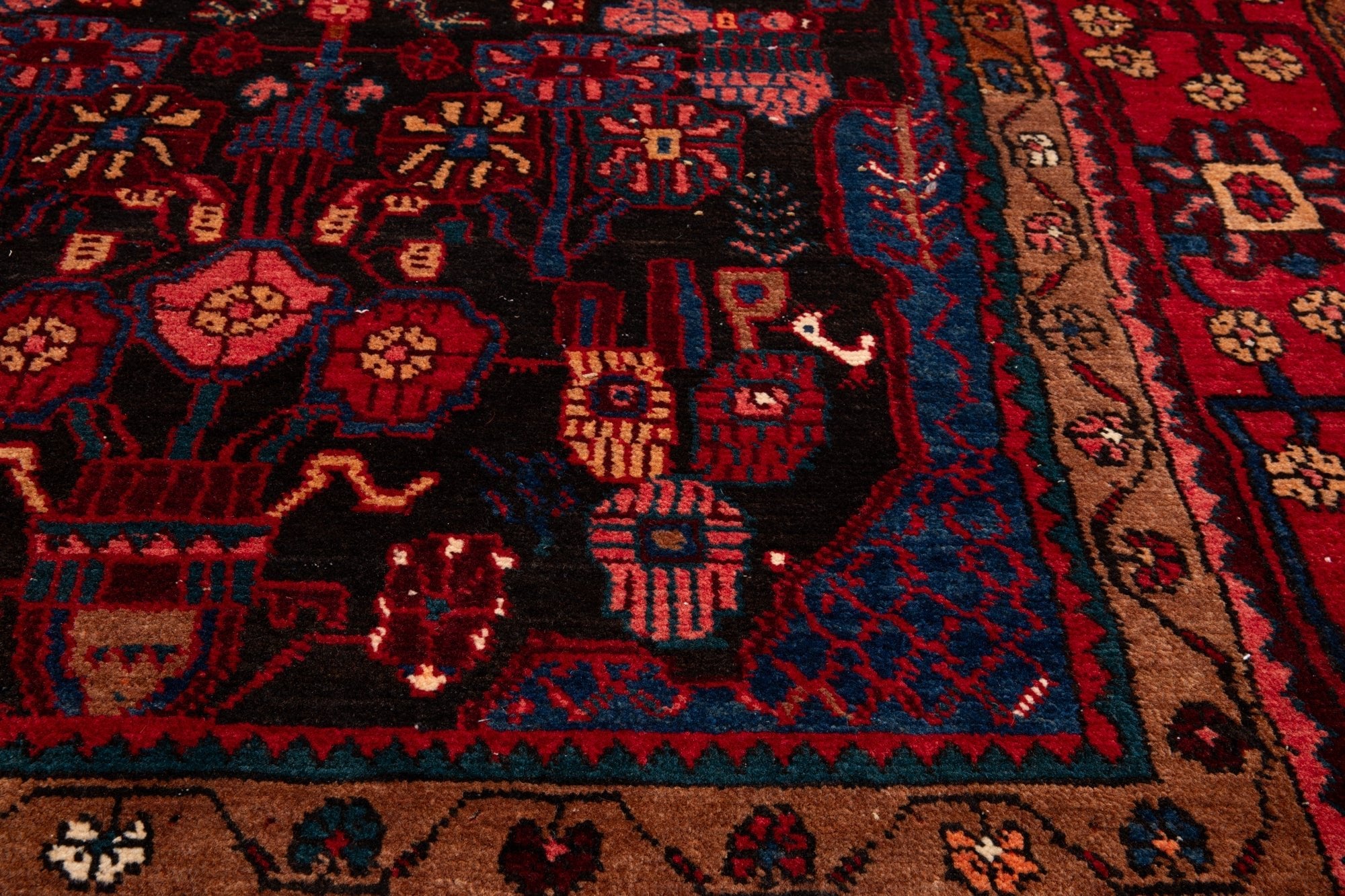 Hand-Knotted Vintage Wool Area Rug – 9' 8" x 4' 9" (296 × 146 cm) - Yasi & Fara