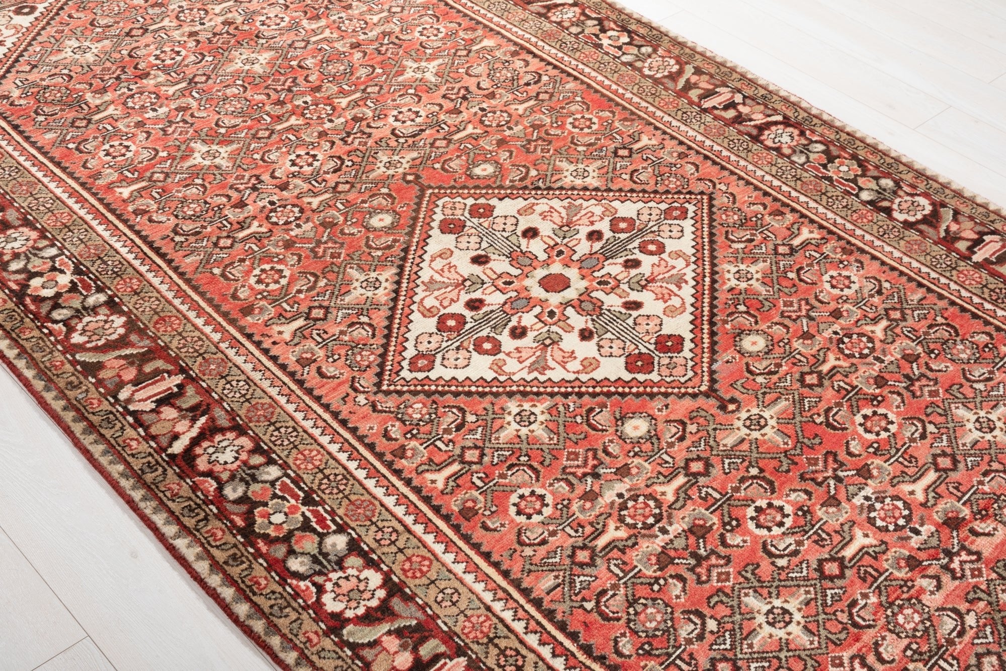 Hand-Knotted Vintage Wool Area Rug – 10' 3" x 5' 5" (312 × 164 cm) - Yasi & Fara