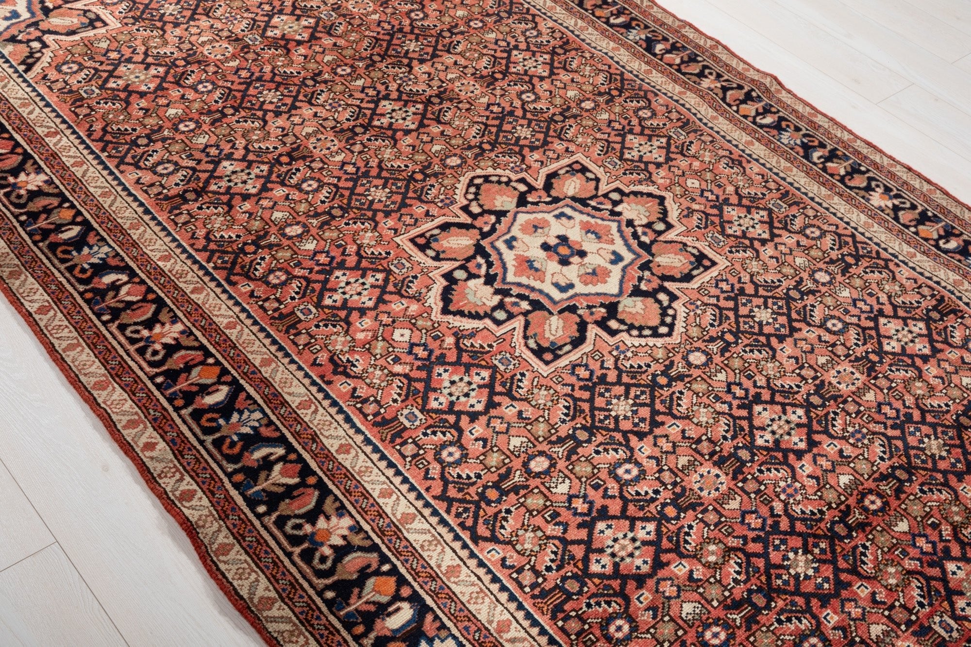 Hand-Knotted Vintage Wool Area Rug – 9' 10" x 5' 4" (300 x 162 cm) - Yasi & Fara