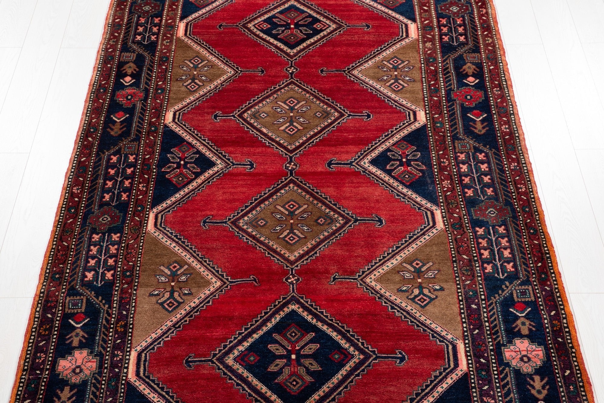 Hand-Knotted Vintage Wool Area Rug – 10' 5" x 5' 3" (317 x 159 cm) - Yasi & Fara