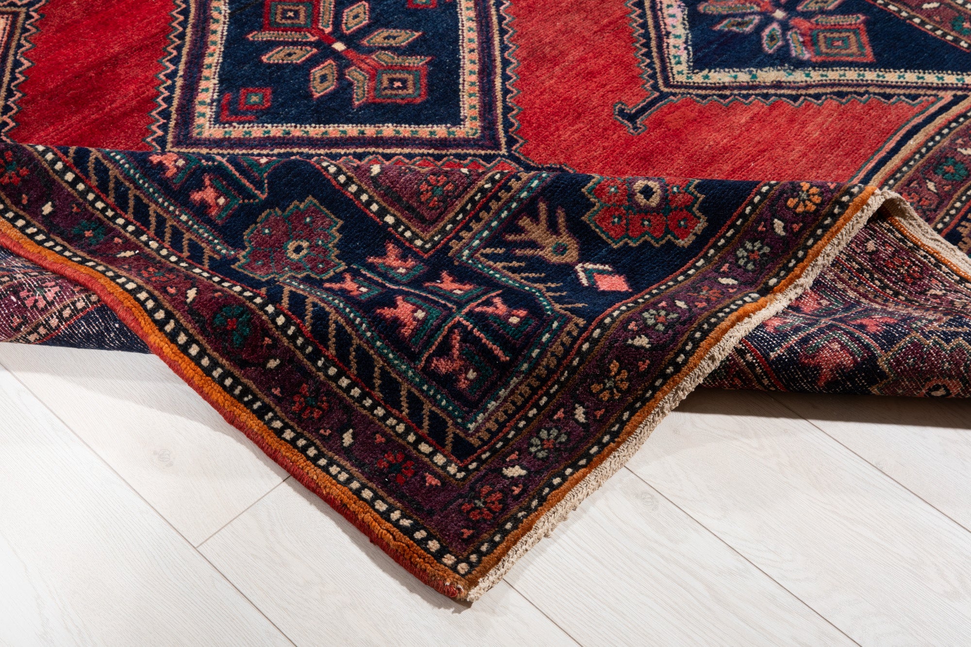 Hand-Knotted Vintage Wool Area Rug – 10' 5" x 5' 3" (317 x 159 cm) - Yasi & Fara
