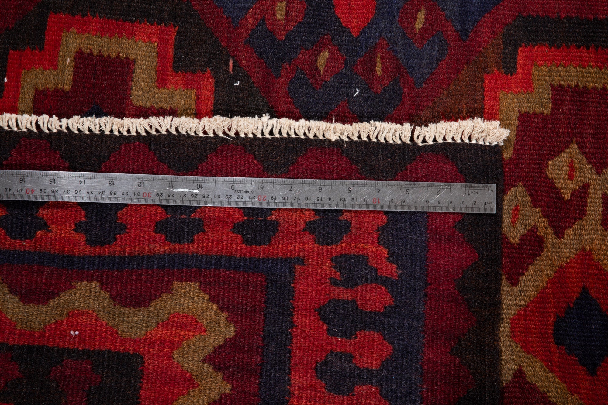 Handwoven Vintage Wool Kilim Runner Rug – 14' 7" x 4' 11" (445 × 150 cm) - Yasi & Fara
