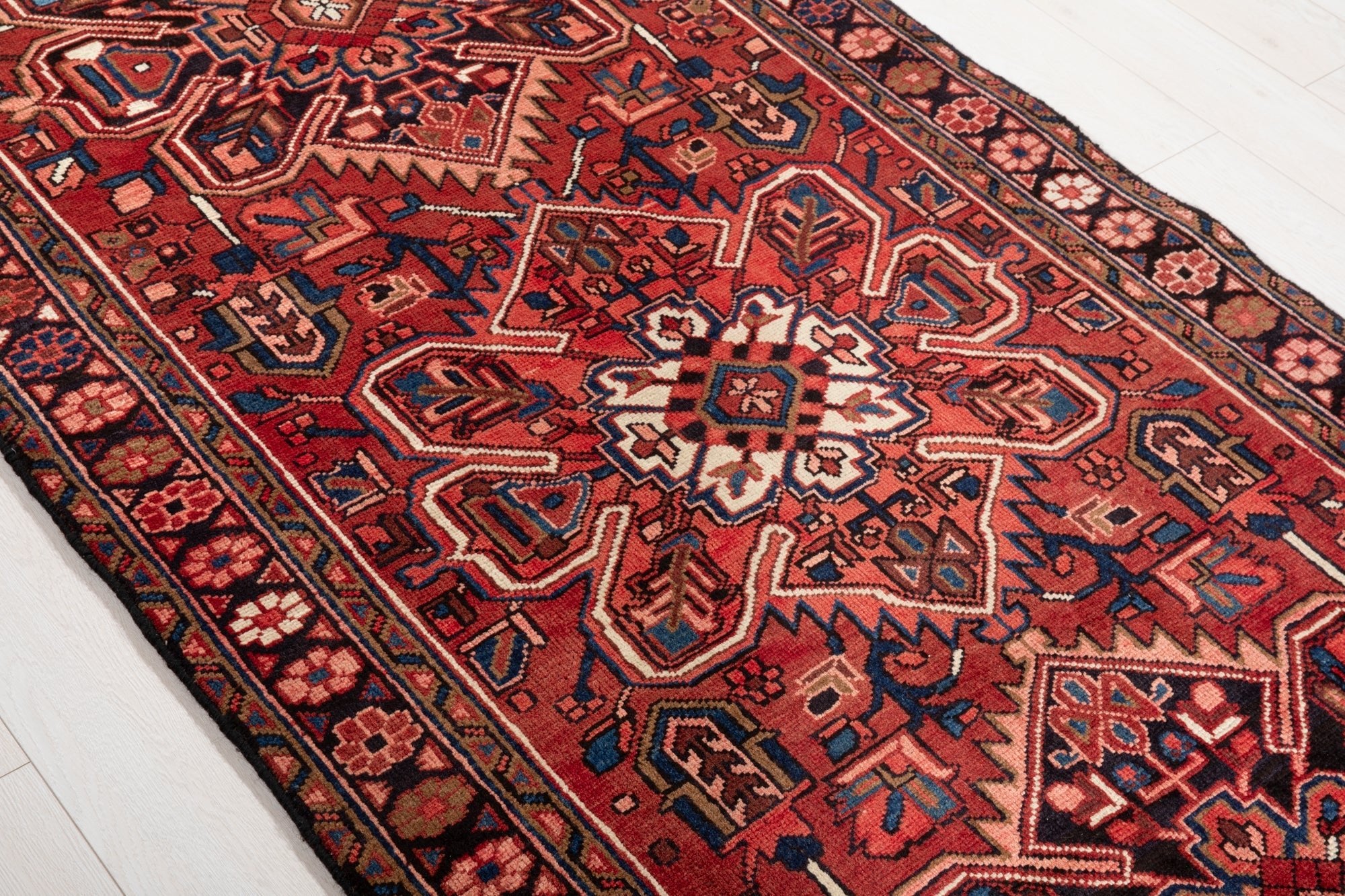 Hand-Knotted Vintage Wool Runner Rug – 10' 8" x 3' 10" (326 × 117 cm) - Yasi & Fara
