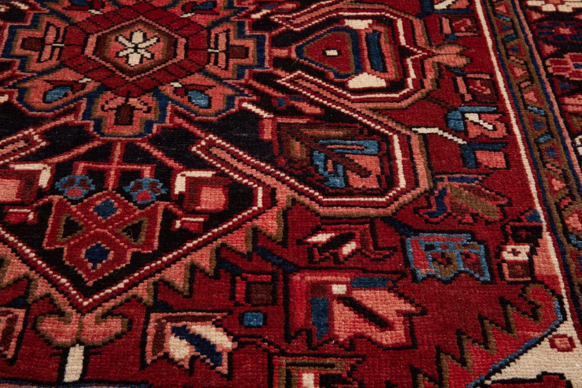 Hand-Knotted Vintage Wool Runner Rug – 10' 8" x 3' 10" (326 × 117 cm) - Yasi & Fara