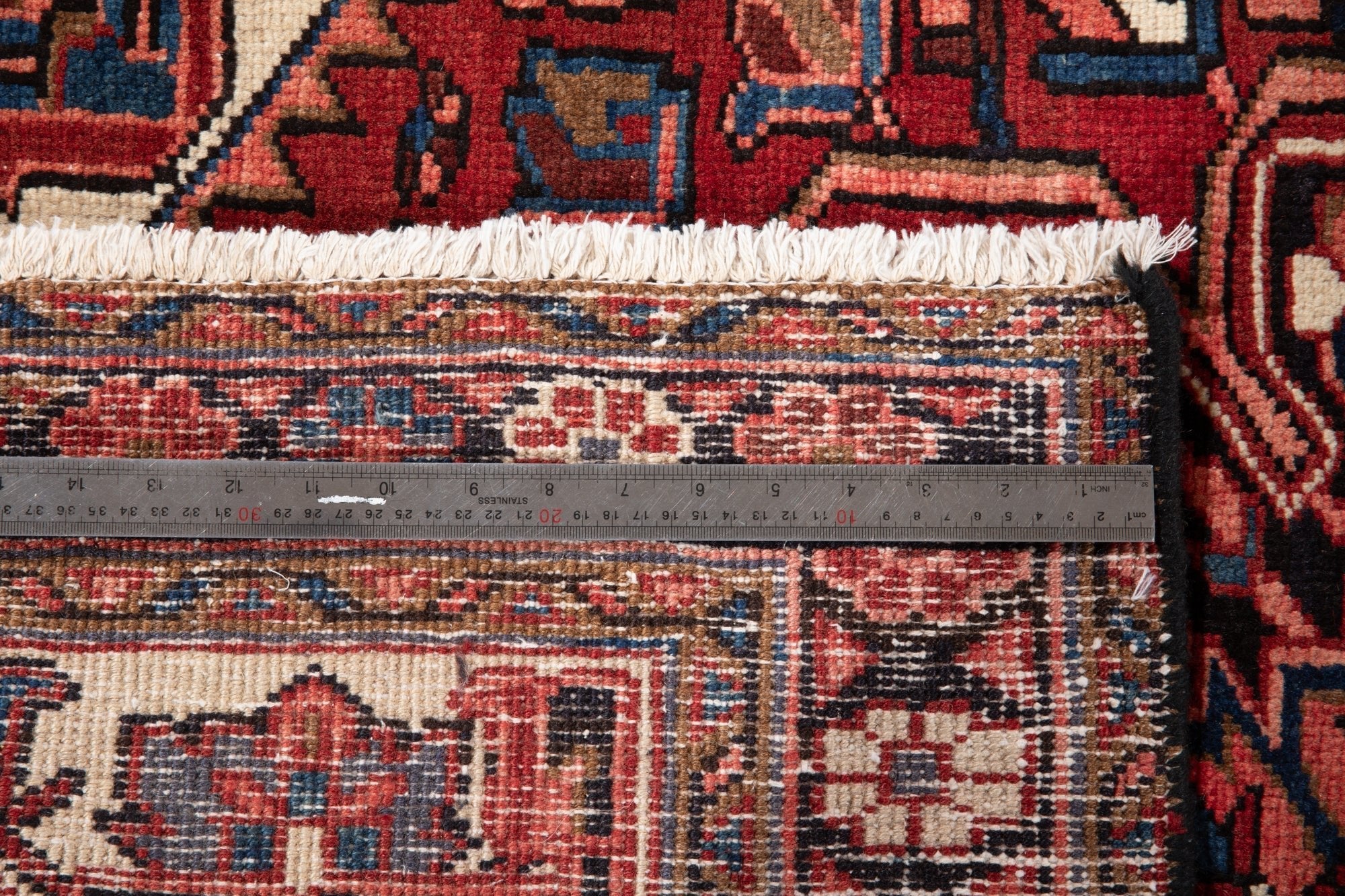 Hand-Knotted Vintage Wool Runner Rug – 10' 8" x 3' 10" (326 × 117 cm) - Yasi & Fara