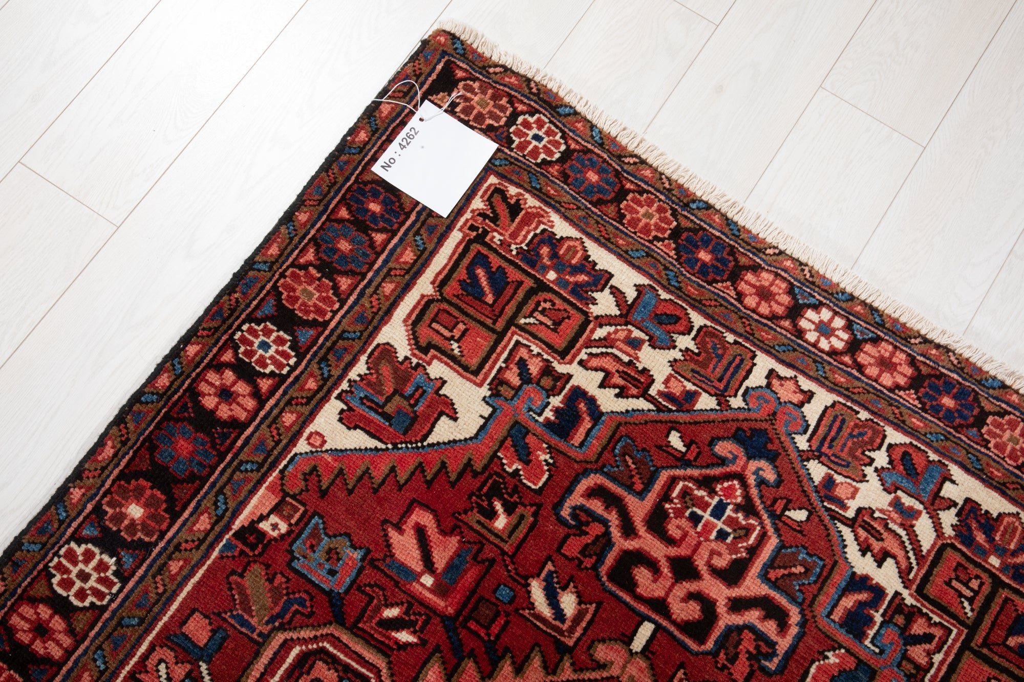 Hand-Knotted Vintage Wool Runner Rug – 10' 8" x 3' 10" (326 × 117 cm) - Yasi & Fara